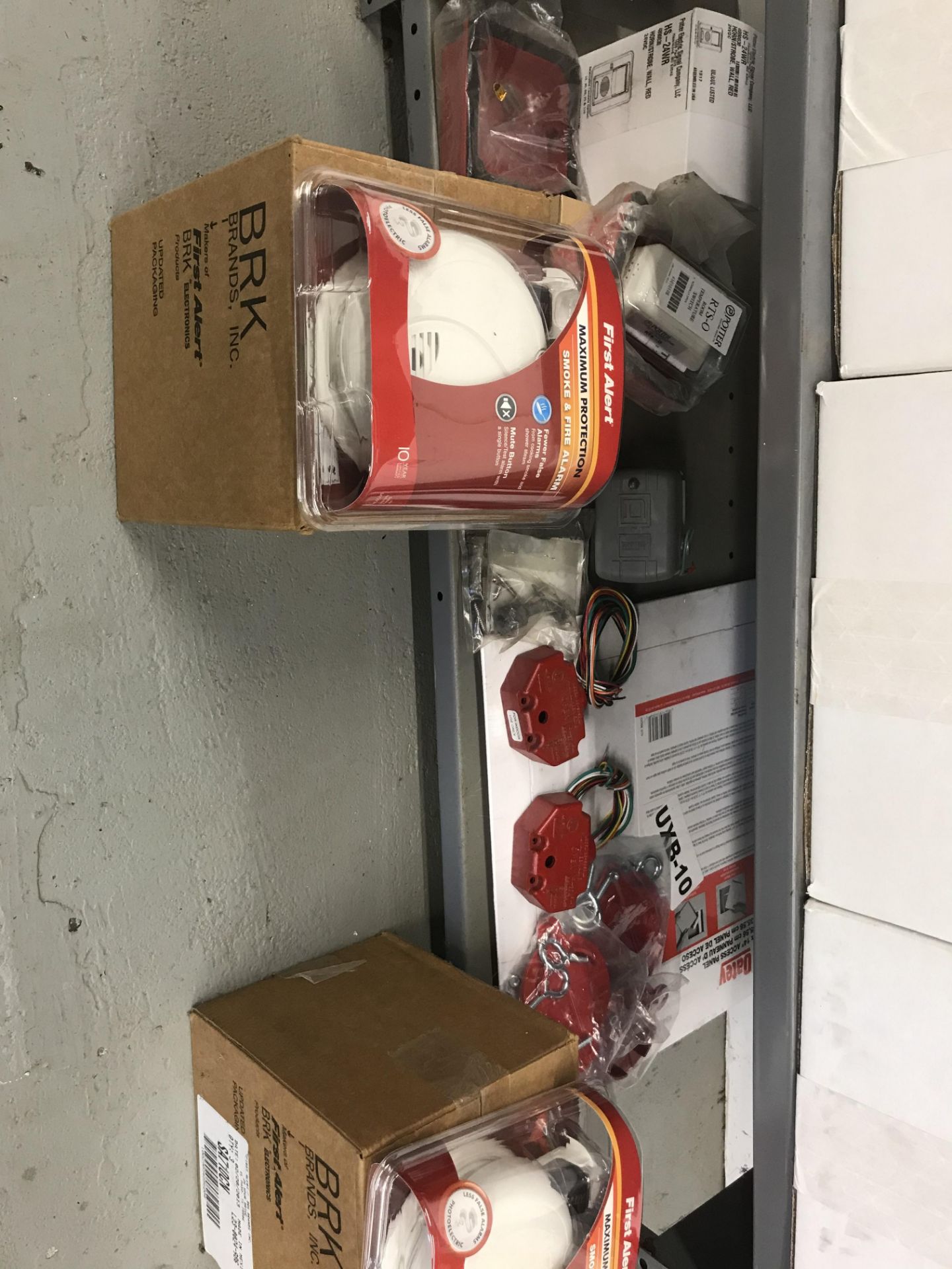 {LOT} On 1 Shelf c/o: (6) NIB First Alert Smoke Alarms, Horn, Strobes, Alarms, Etc. - Image 3 of 5