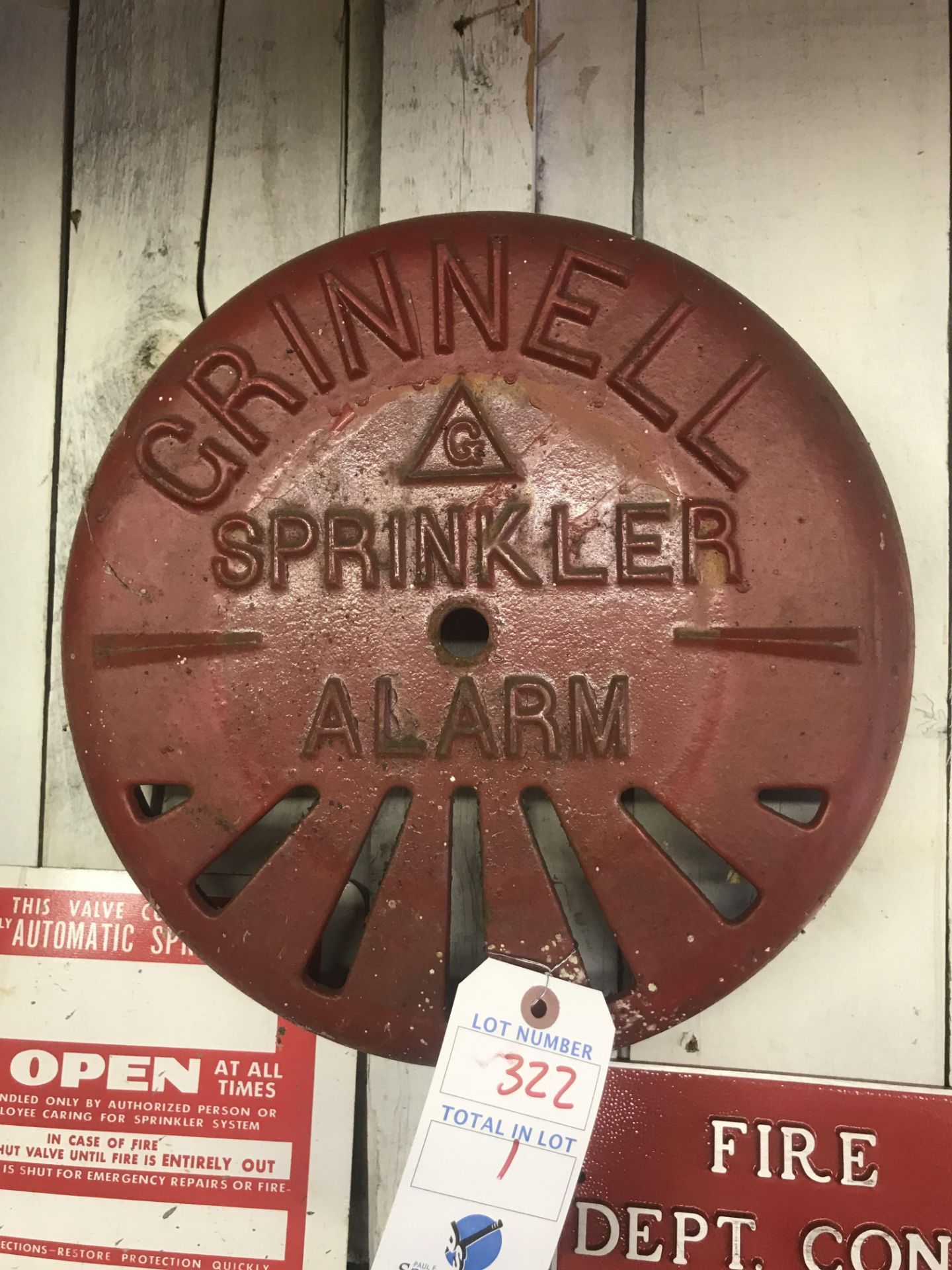 Vintage Grinnell Sprinkler Alarm Cover