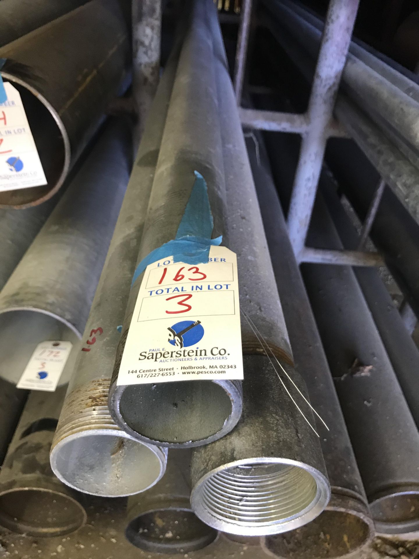 (3) Galvanized Pipe Schedule 40 40' TOTAL in Stick Length x 2.5" Dia - Image 2 of 2