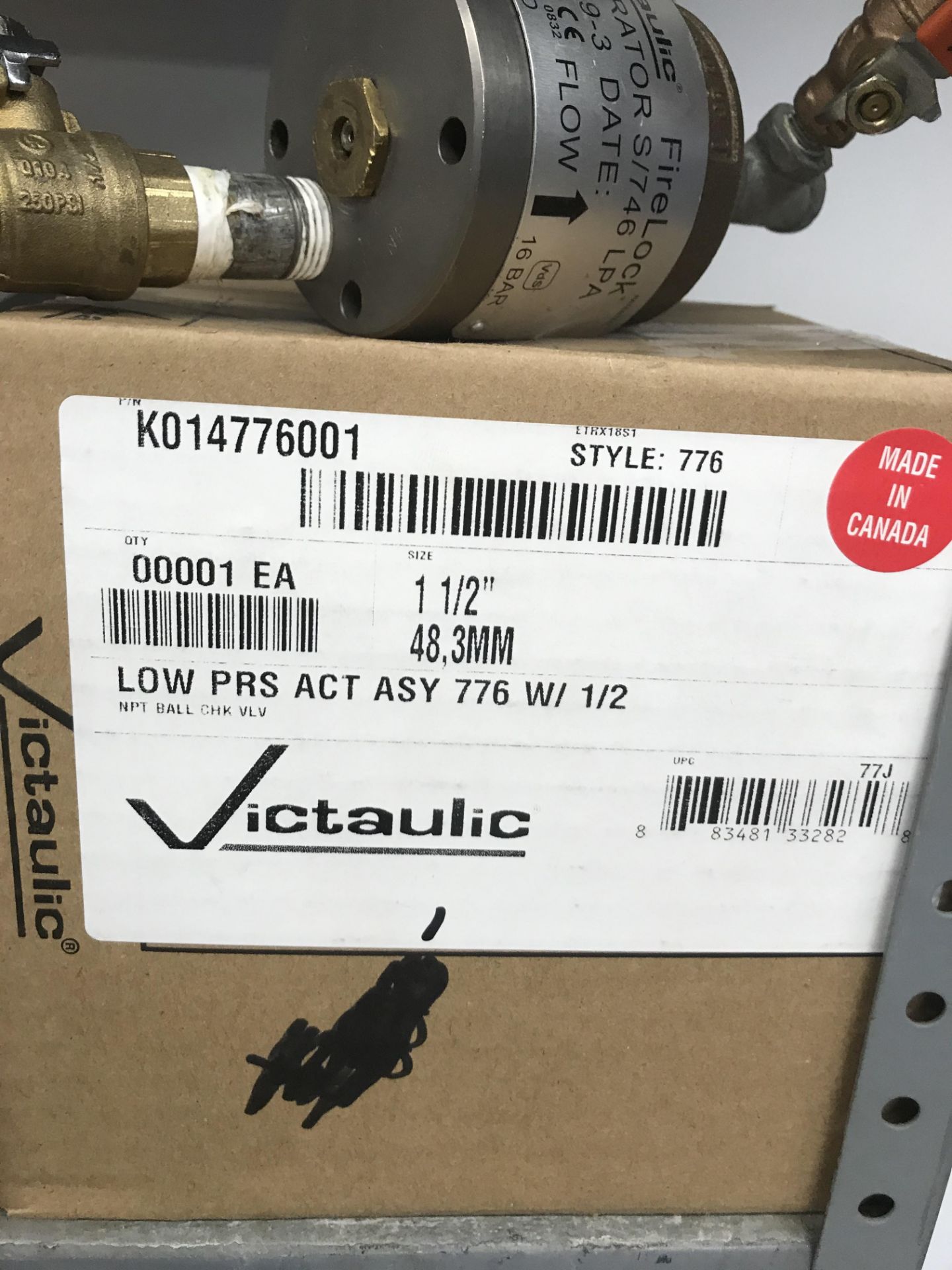 {LOT} On 1 Shelf c/o: Viking Voice Alarms, Relief Valve Repair Kit, Valves, Victaulic - Image 4 of 6