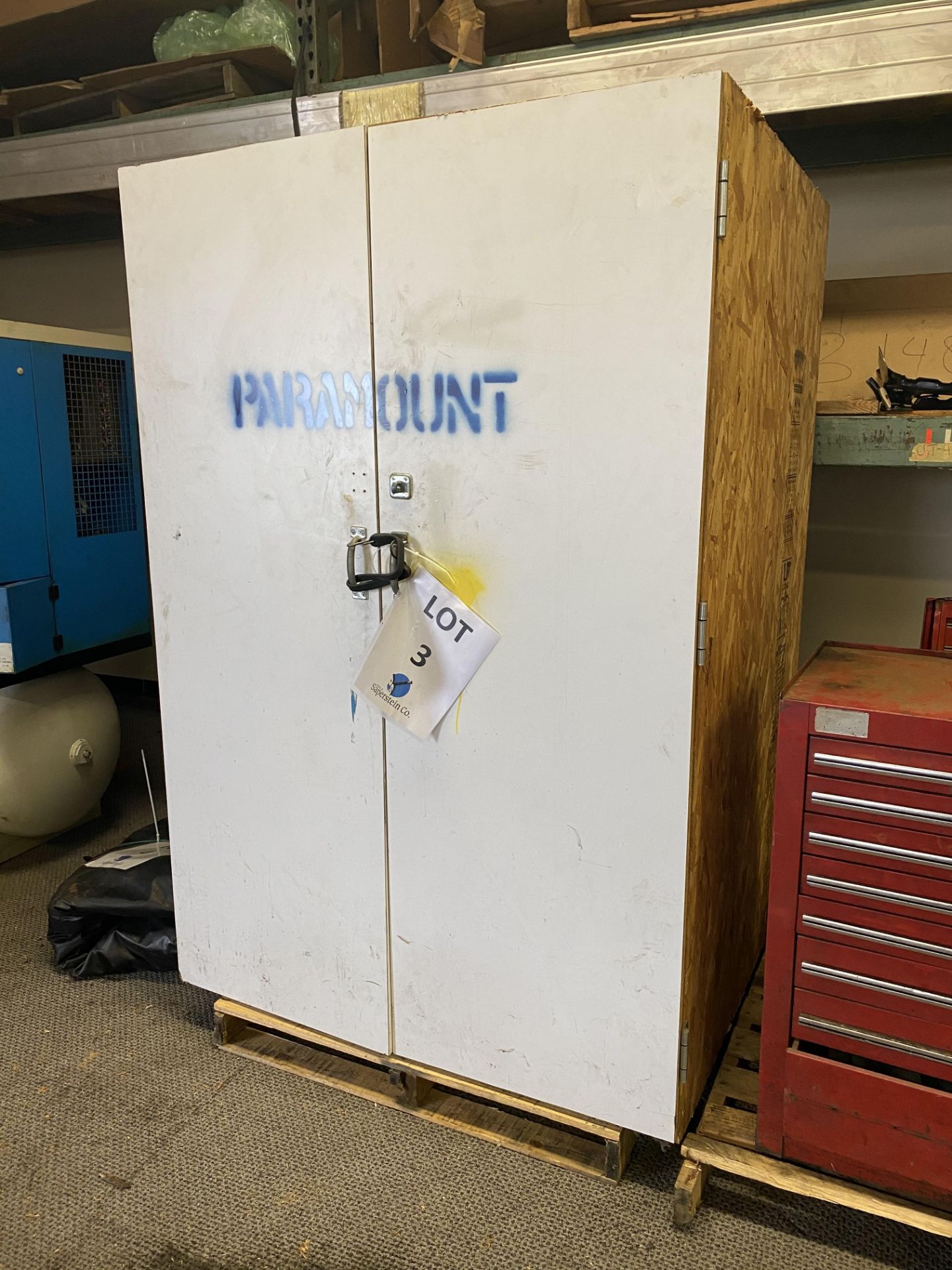 Paramount Wood Storage Cabinet NO CONTENTS