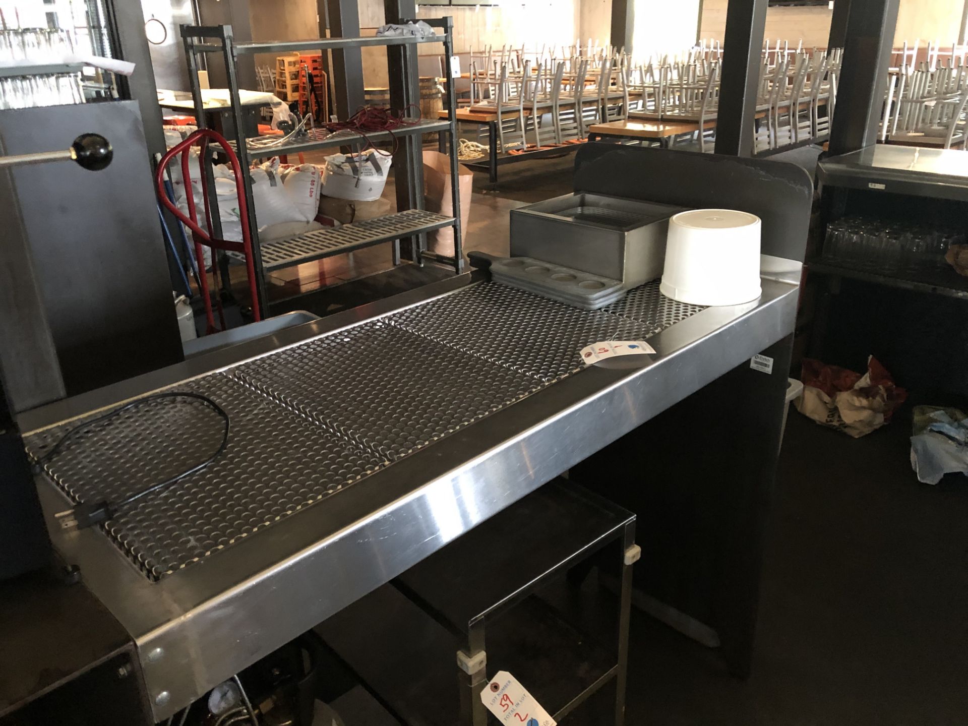 72" Stainless Steel Perforated Top Waitress Serving Station