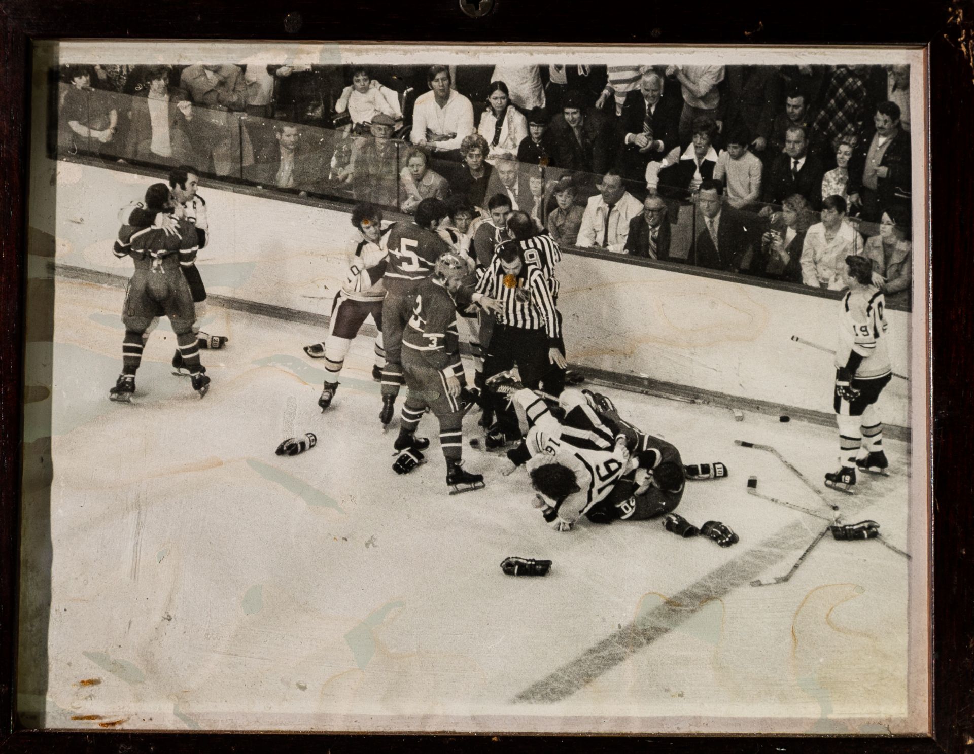 Bruins Vs Canadiens Fight Night Framed Photo 10"x8"