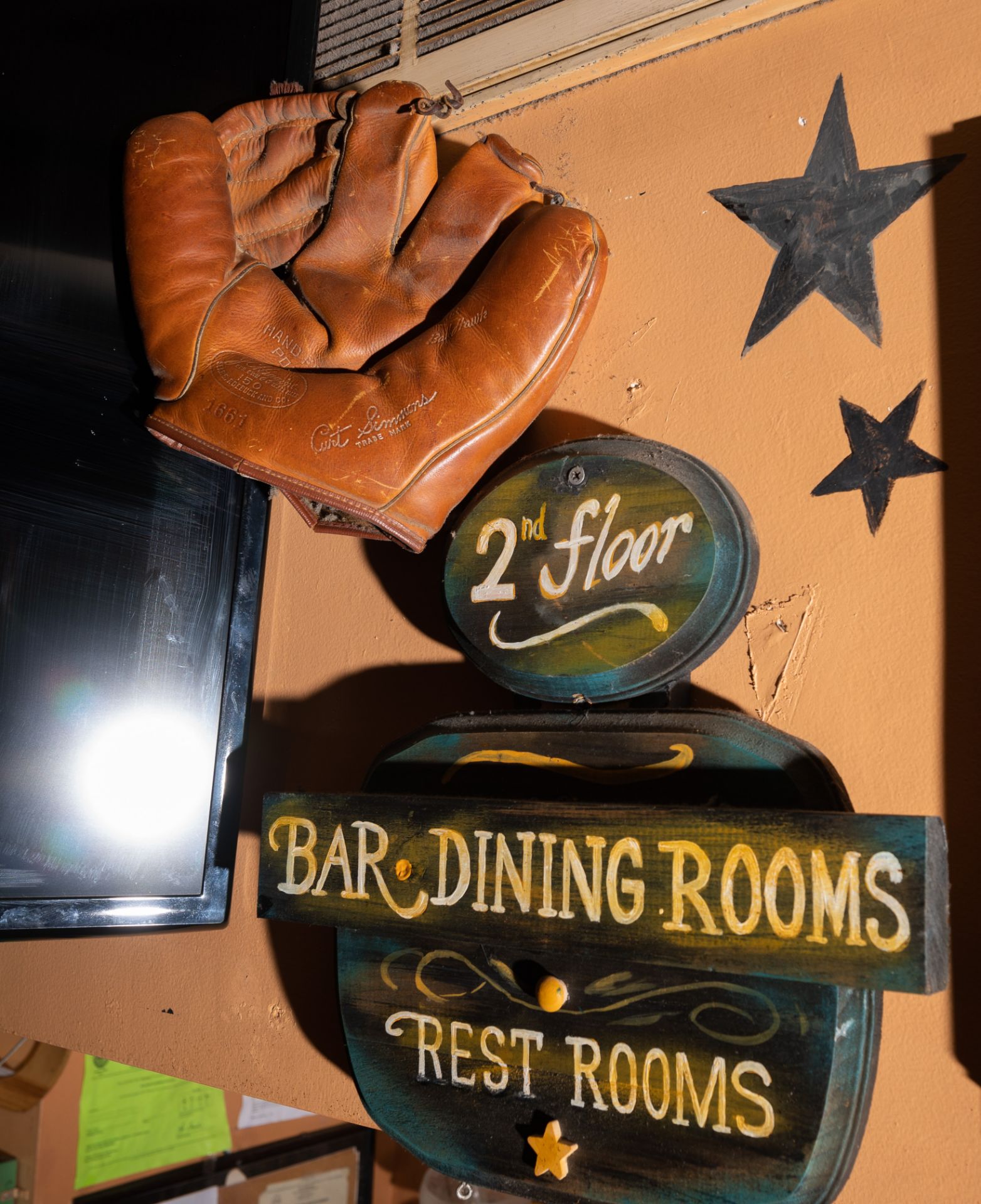 3d All Wood Sign "2nd Floor Bar Dining Rooms Restrooms" 15" x 15"