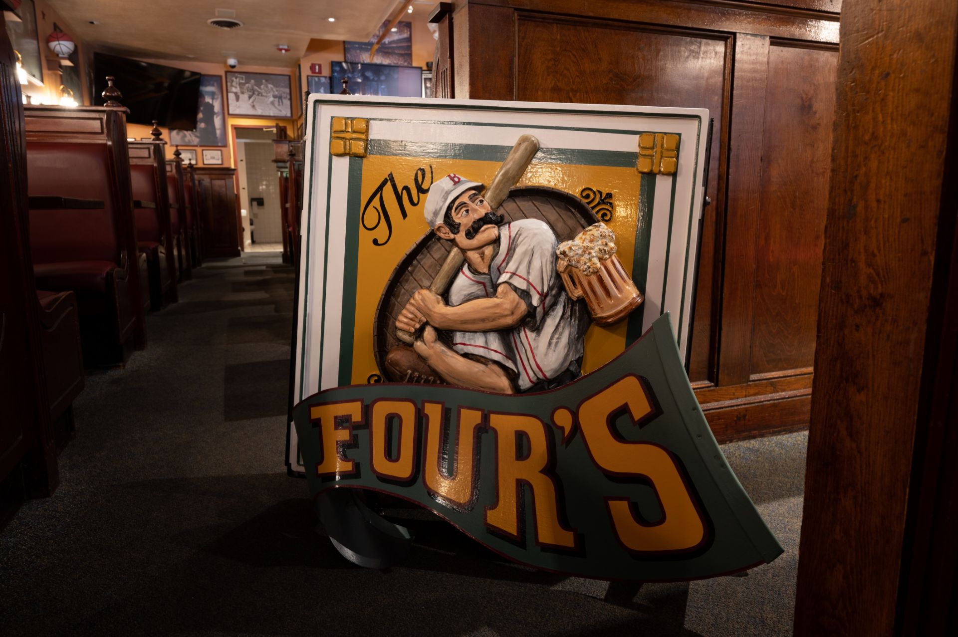 3D Double Sided Exterior Sign "The Fours" 36"x38" (COMES WITH MOUNT AND IS ALREADY OFF THE BUILDING) - Image 2 of 4