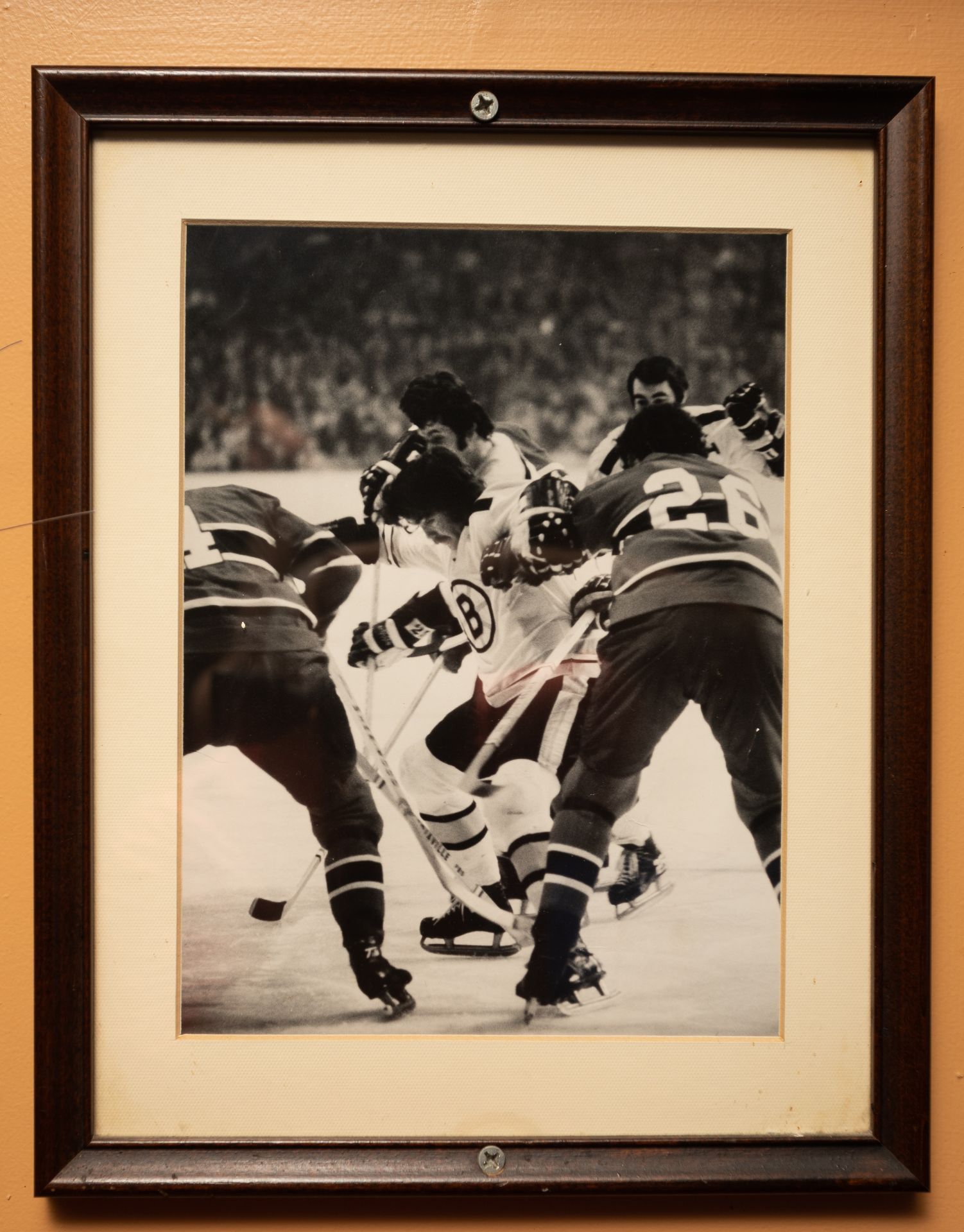 Derek Sanderson Bruins Wood Framed Photo, 15"x12"