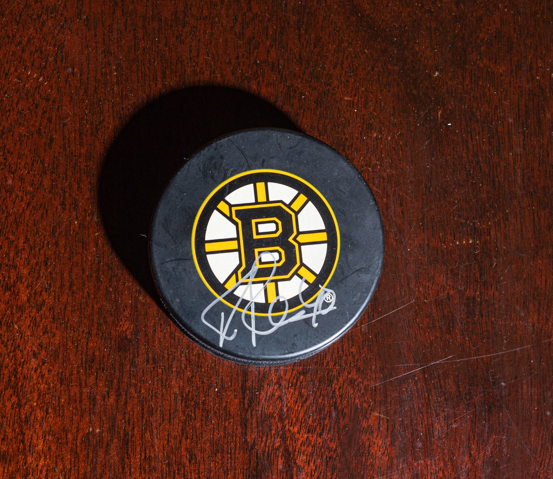 Tuukka Rask Signed Bruins Puck Signed " Tuukka Rask"