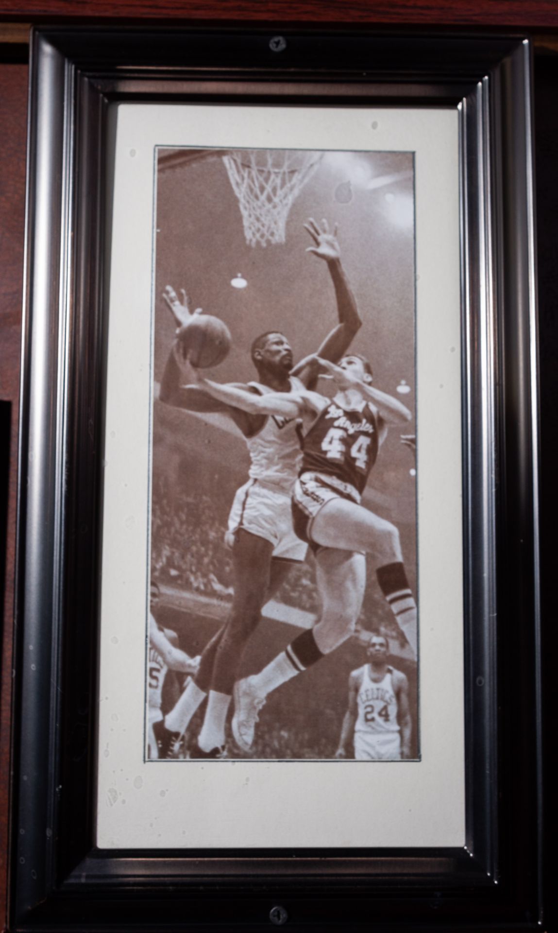 Bill Russell and Jerry West Photo, Framed, 10"x16"