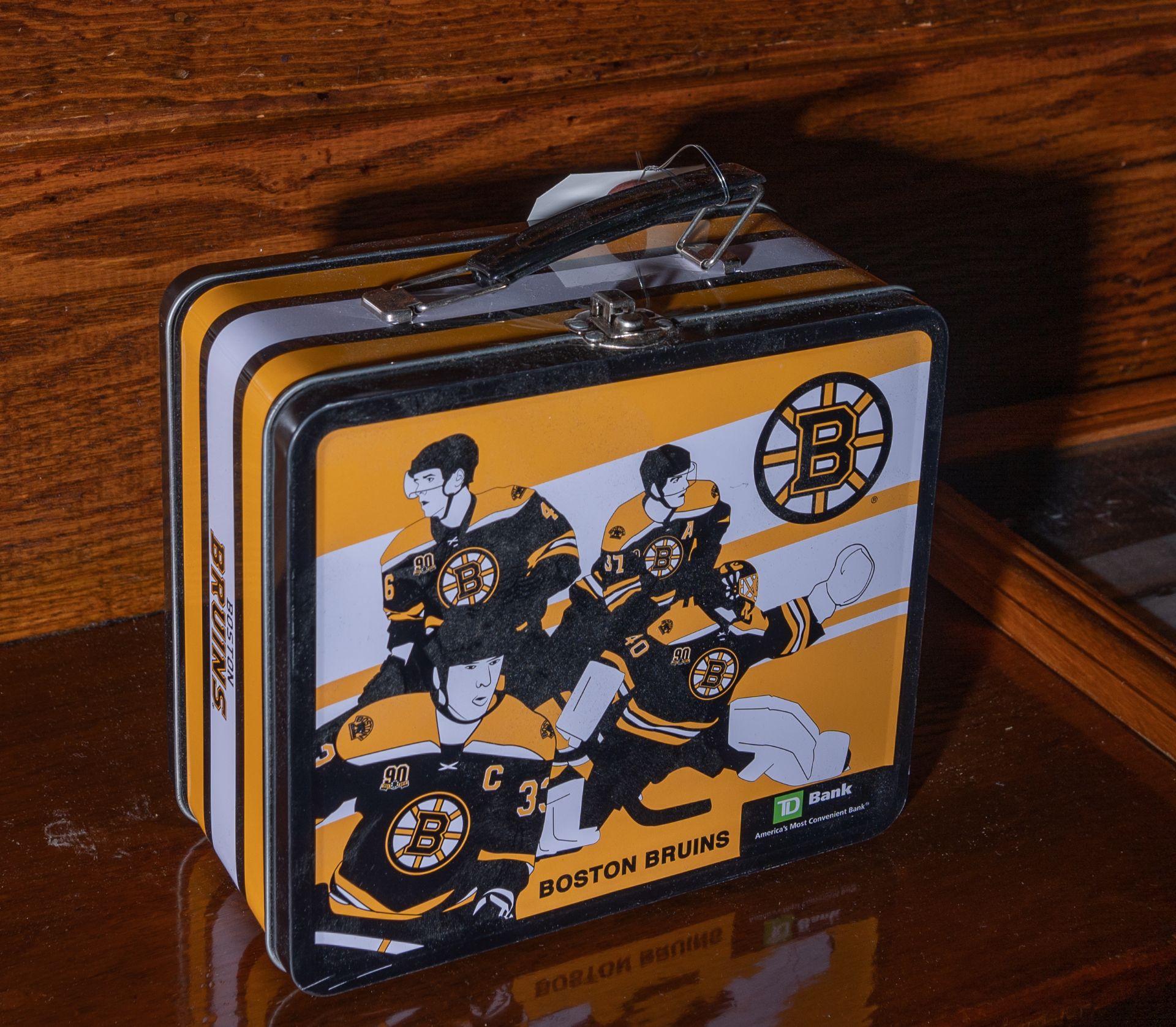 Boston Bruins Metal Lunch Box w/ TD Bank Logo