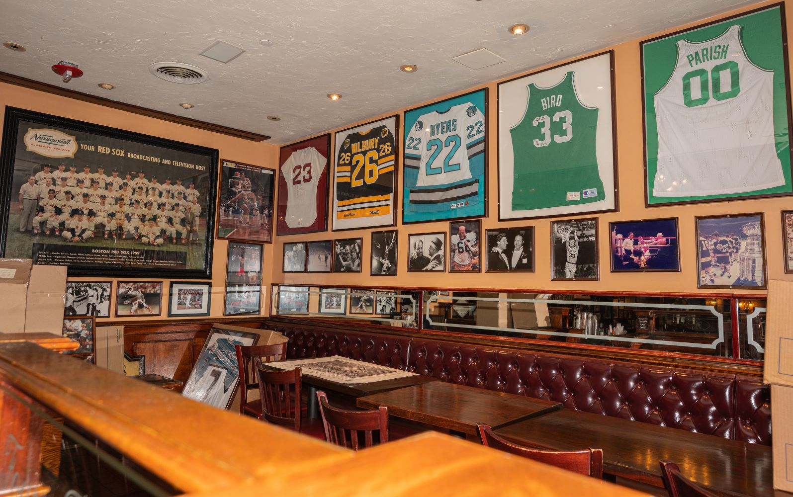 Day 1 - BOSTON LANDMARK SPORTS BAR - 1000+ PCS MEMORABILIA - ALL MAJOR SPORTS - JERSEYS - PHOTOS - PENNANTS - CARVINGS - ETCHING