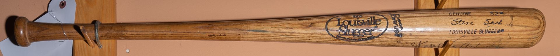 Autographed Louisville Slugger Wood Baseball Bat Stamped and Signed "Steve Sax"