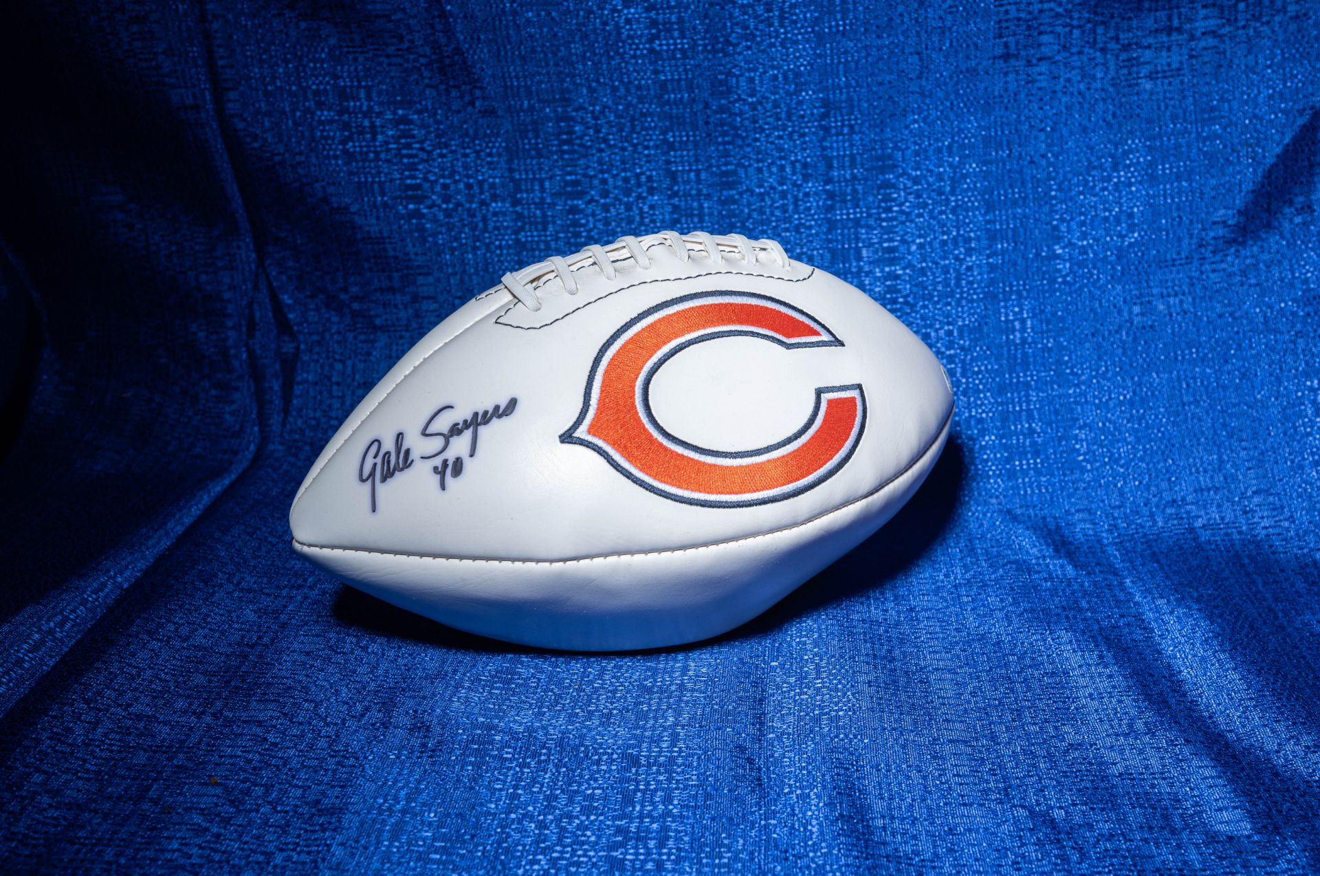 Gayle Sayers Football Signed "Gayle Sayers 40"