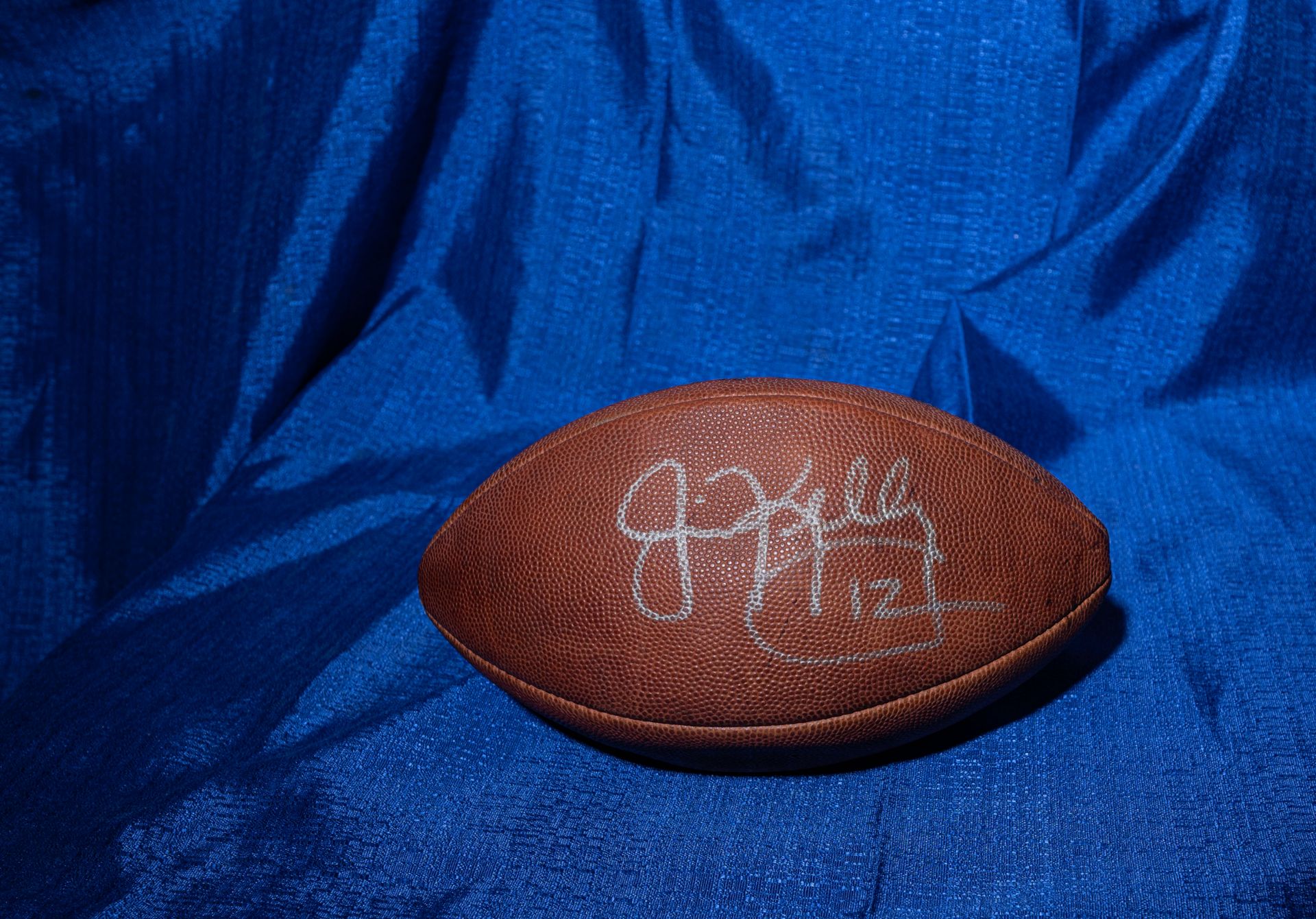 Jim Kelly Signed Wilson Football Signed Jim Kelly #12"