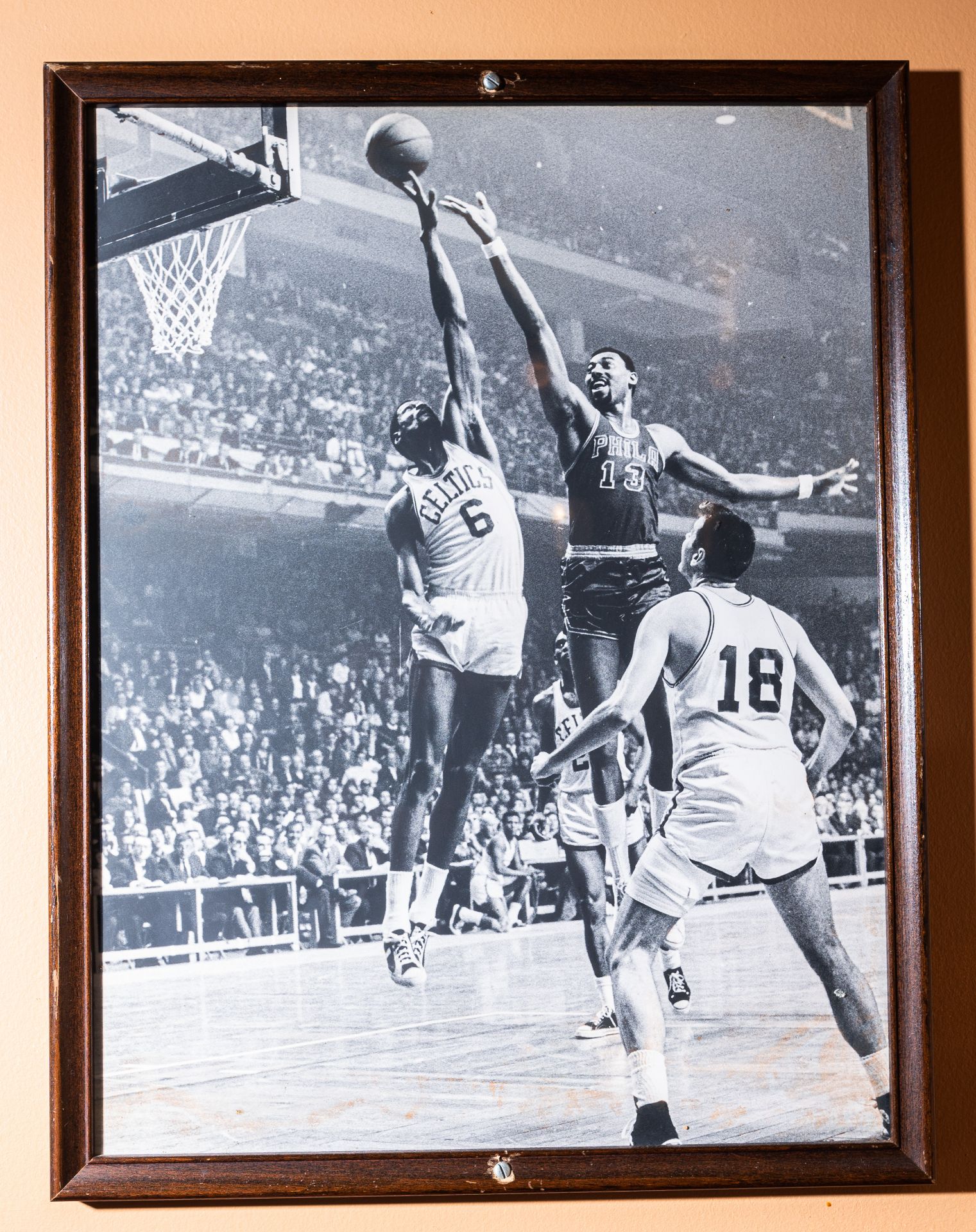 Celtics Vs. 76ers In Game Framed Photo 16"x21"