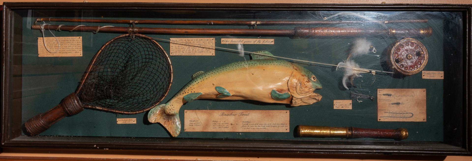 Fly Fishing Shadow Box 42"x13"x4"