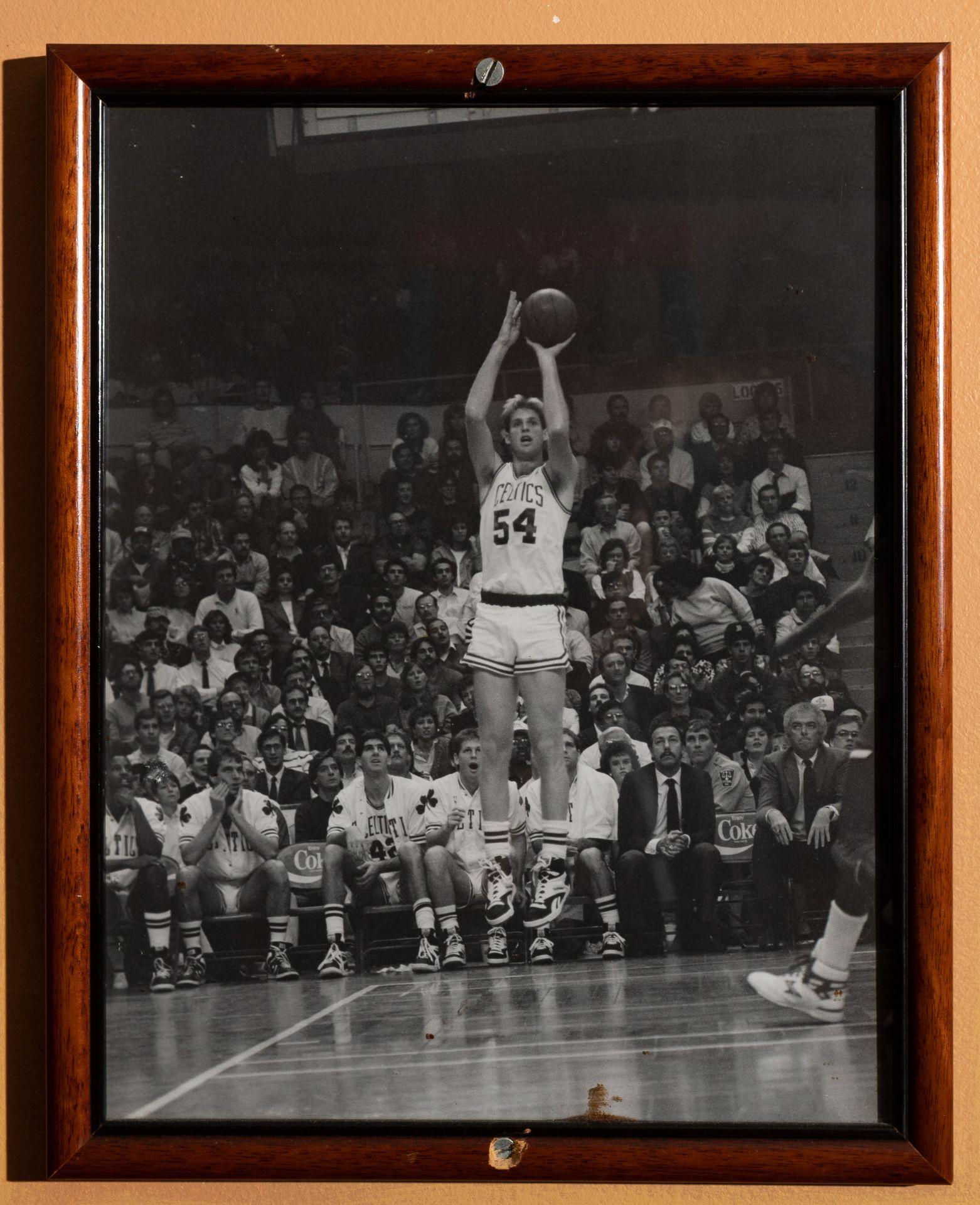 Celtics Brad Lohaus #54 In Game Framed Photo 12"x15"