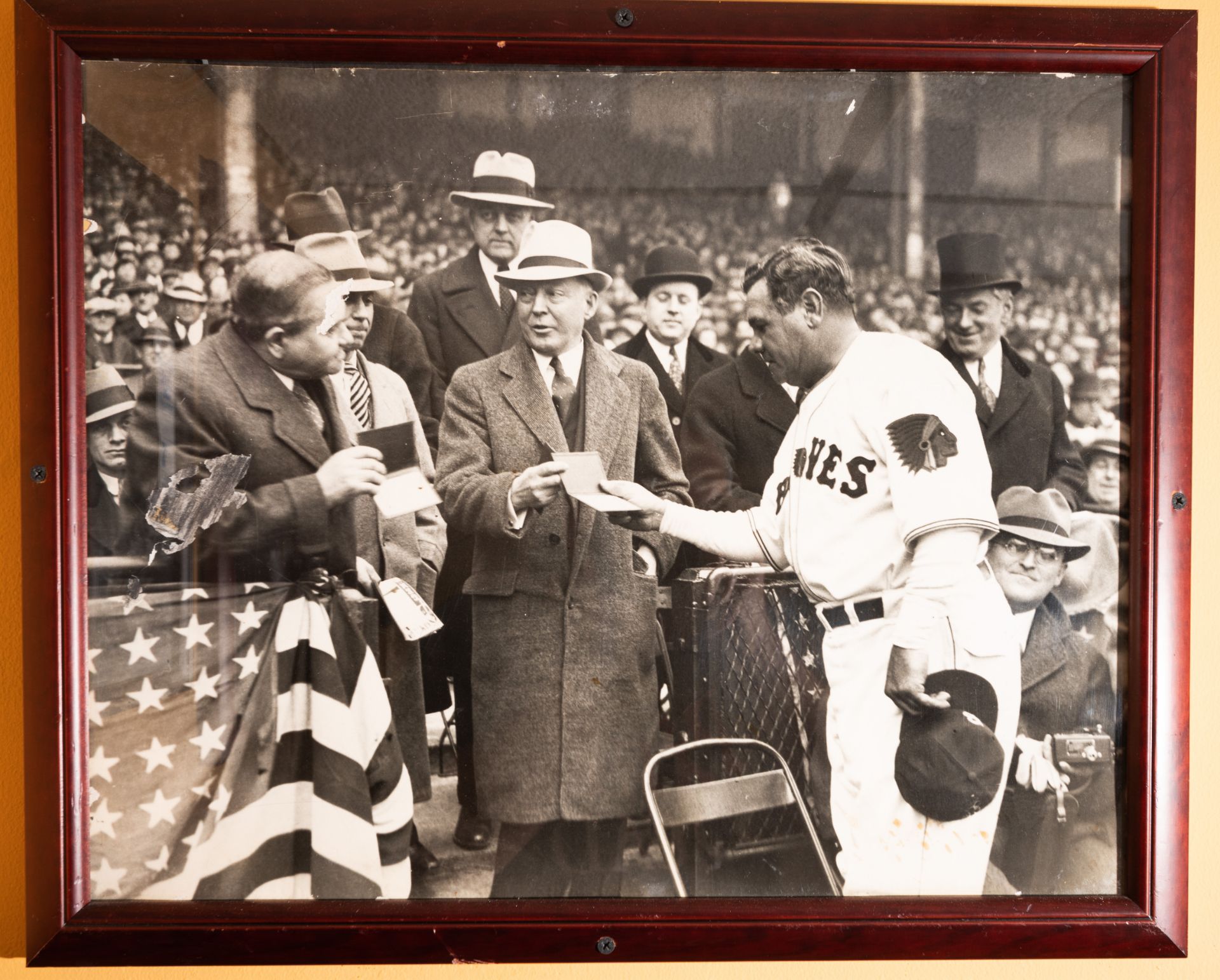 Babe Ruth Boston Braves Framed Photo 22"x18"