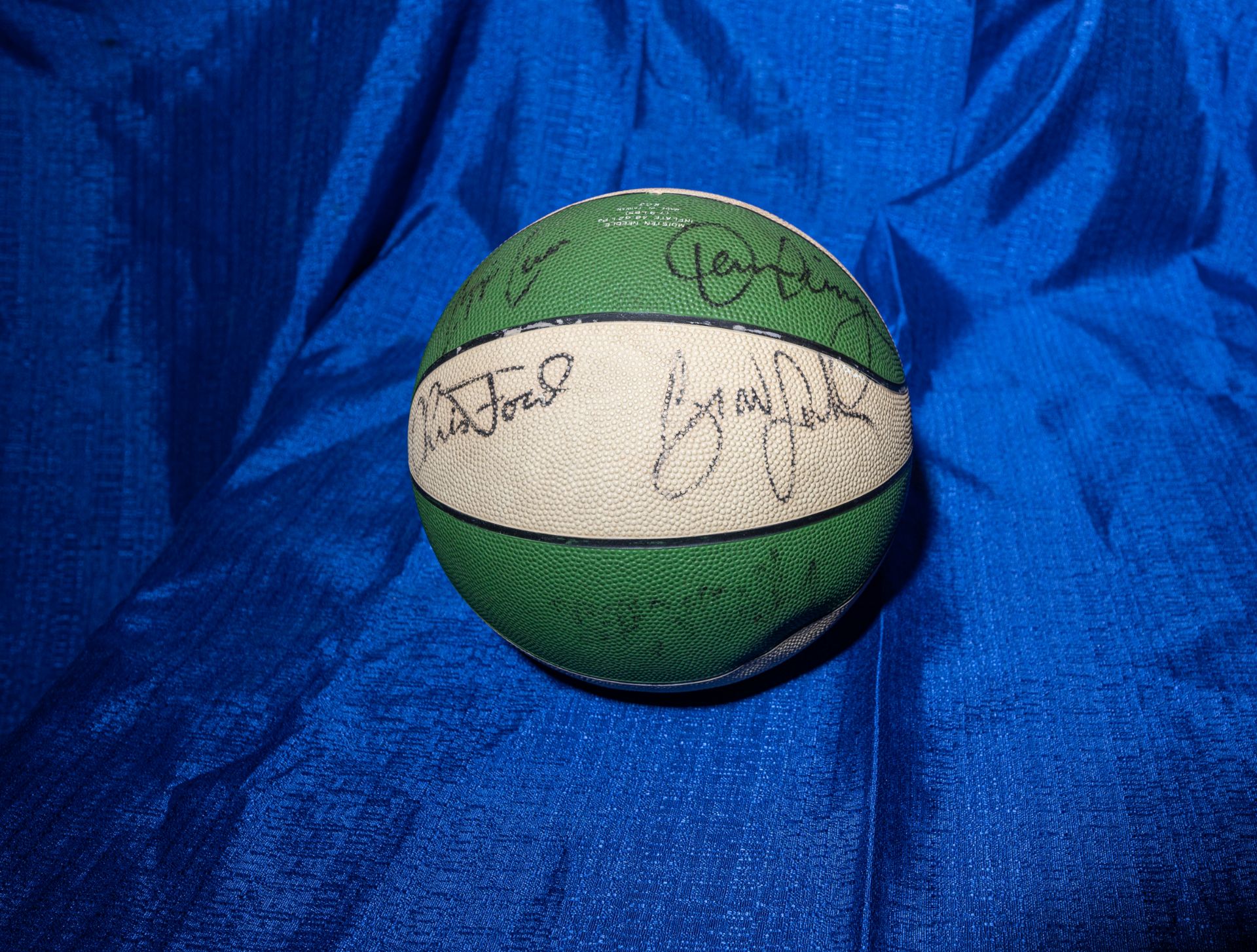 Spalding Celtics Autographed Basketball Signed By "Kevin McHale, Jon Paxon, Danny Ainge, Chris Ford,