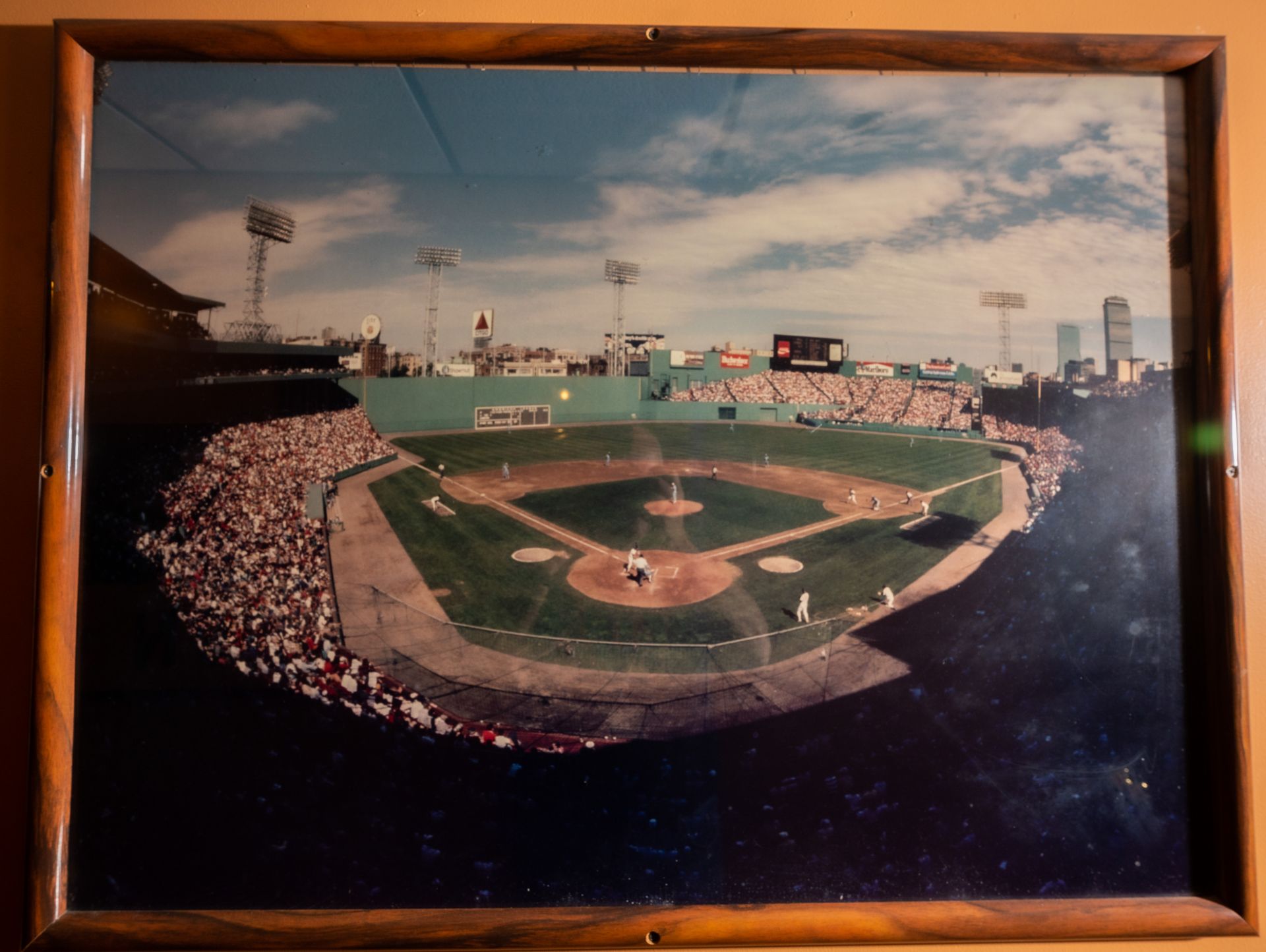 [Lot] Boston Sports Framed Photos In one Hallway