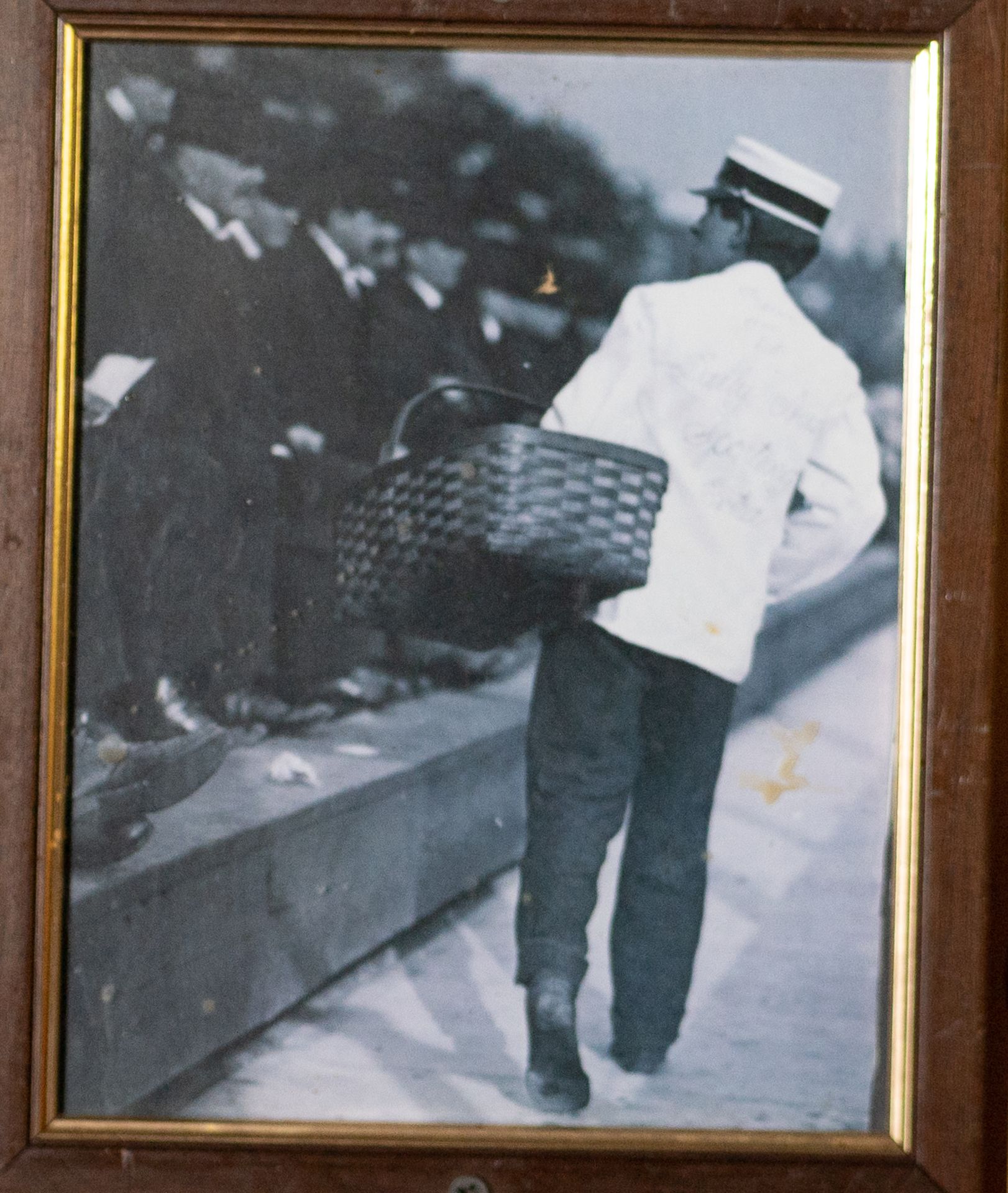 Newspaper Vendor Framed 9"x11"