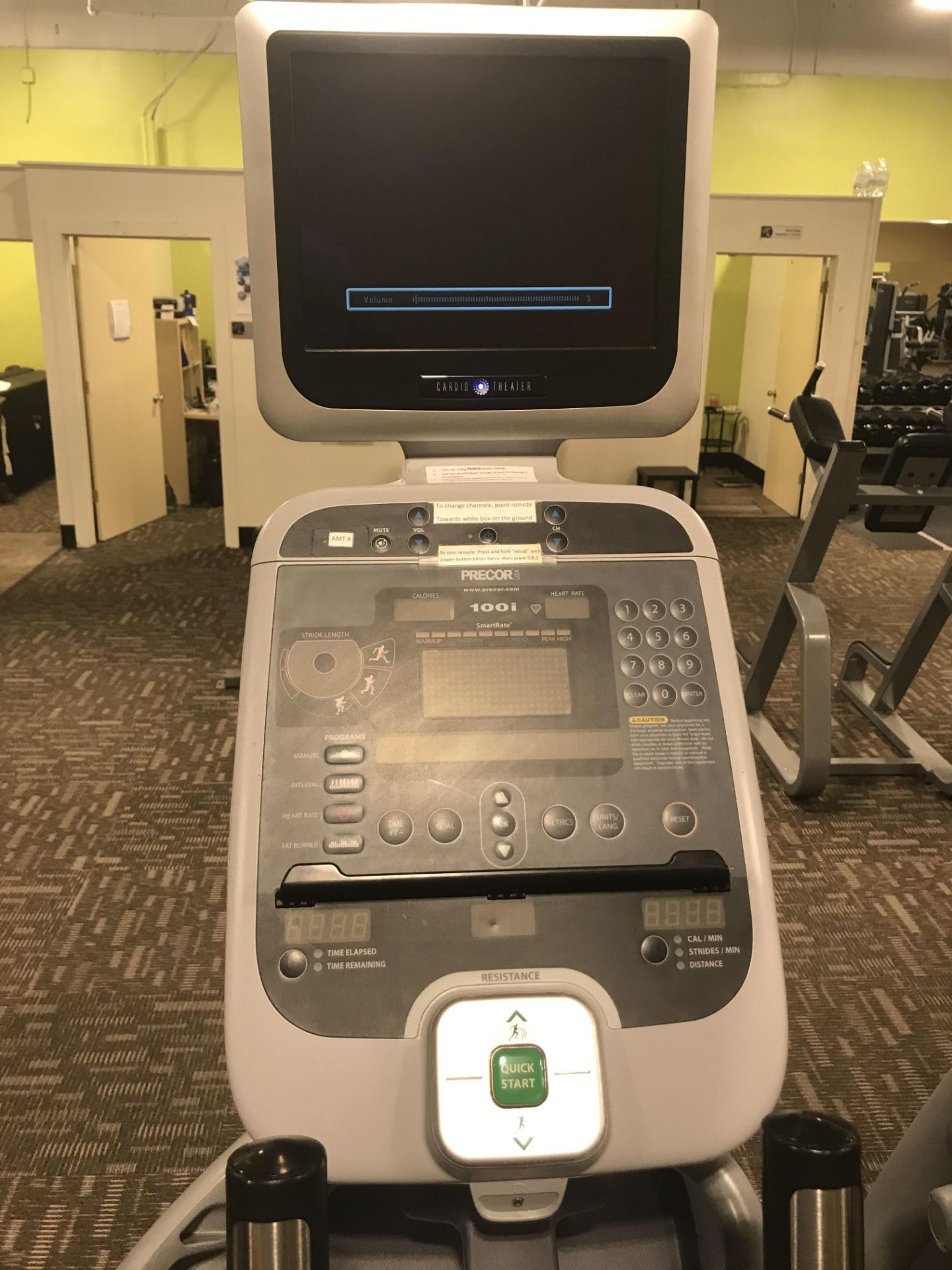 Precor #AMT100i Elliptical #A927A20090036 w/Digital Controls & Cardio Theater TV (WYOMING, RI - Image 2 of 3