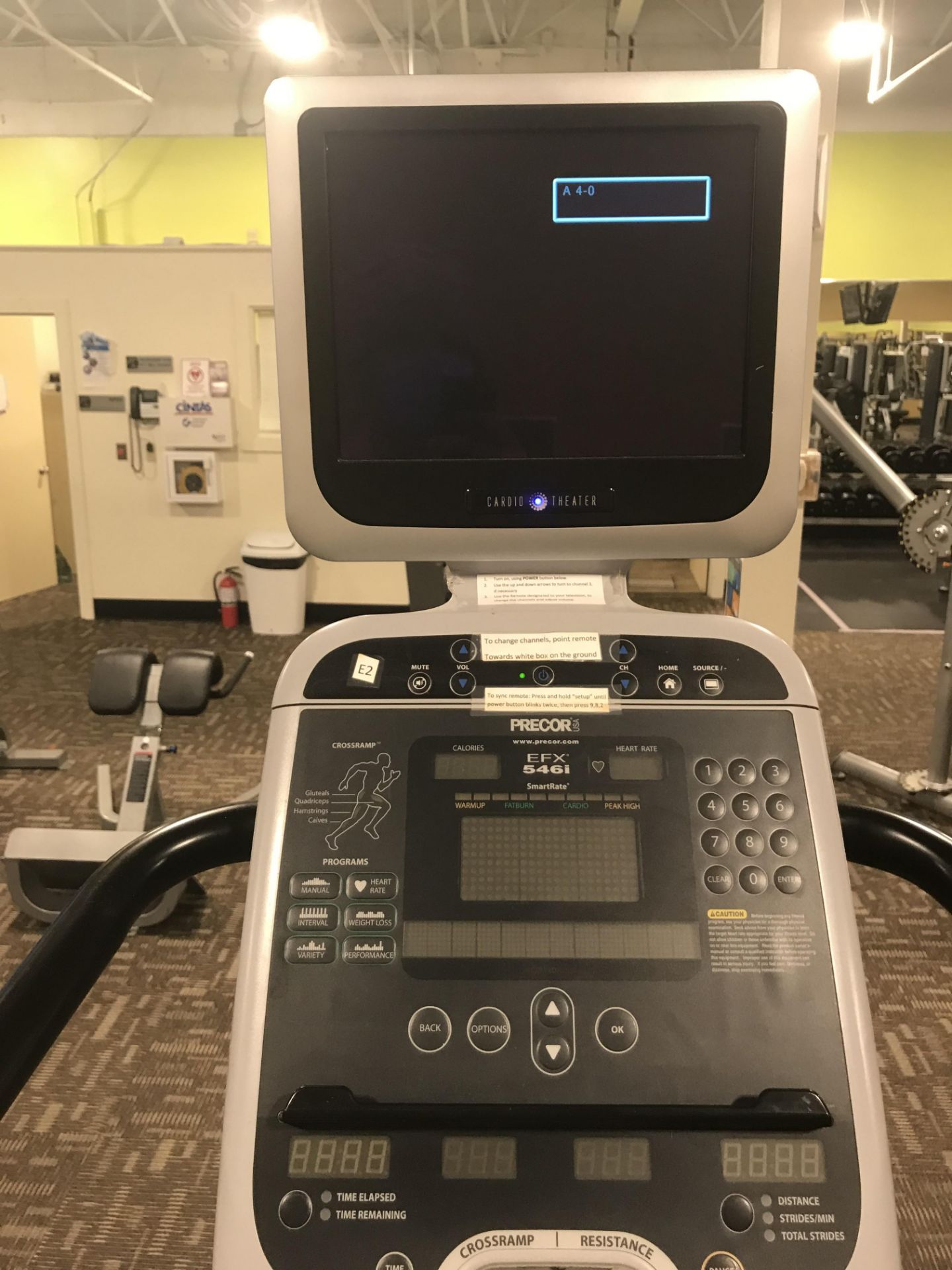 Precor EFX #546i Elliptical #AJMEA12 090009 w/Digital Controls & Cardio Theater TV (WYOMING, RI - Image 2 of 3