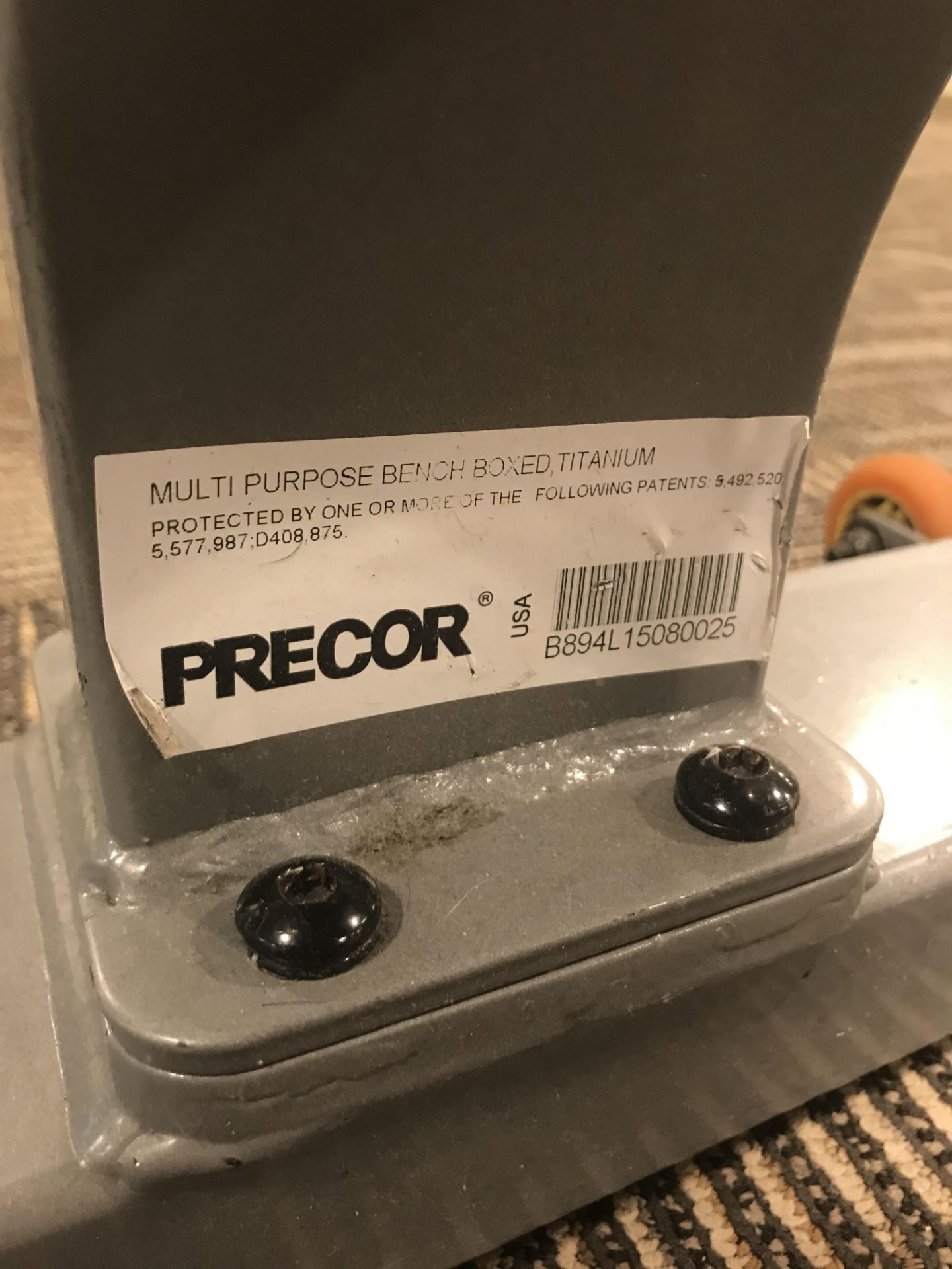 Precor Multi Purpose Bench Boss, Titanium (WYOMING, RI LOCATION)