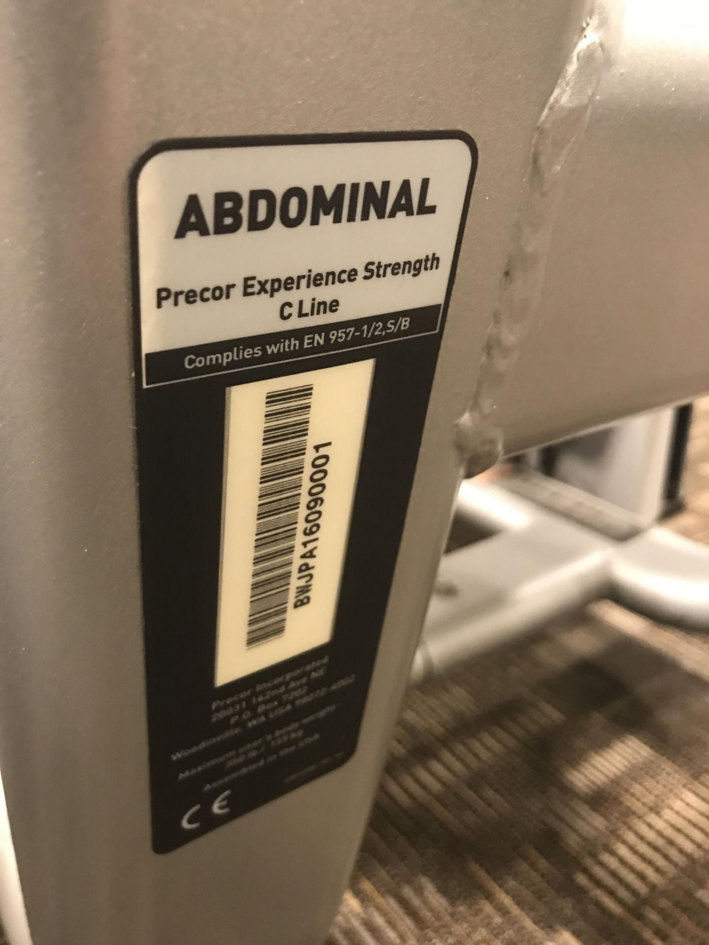 Precor C Line Abdominal #BWJPA16090001 w/205 Lb. Weight Stack & Adjustable Seat (WYOMING, RI - Image 5 of 5