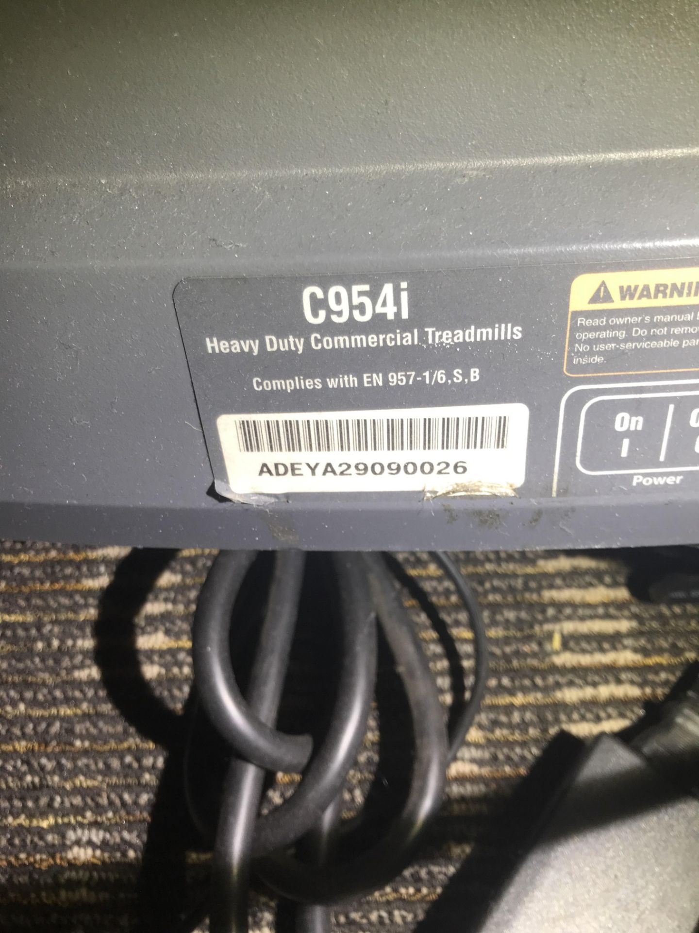 Precor #C954i Heavy Duty Commercial Treadmill (NEEDS BEARING REPAIR) GFX Impact Control System w/ - Image 3 of 3