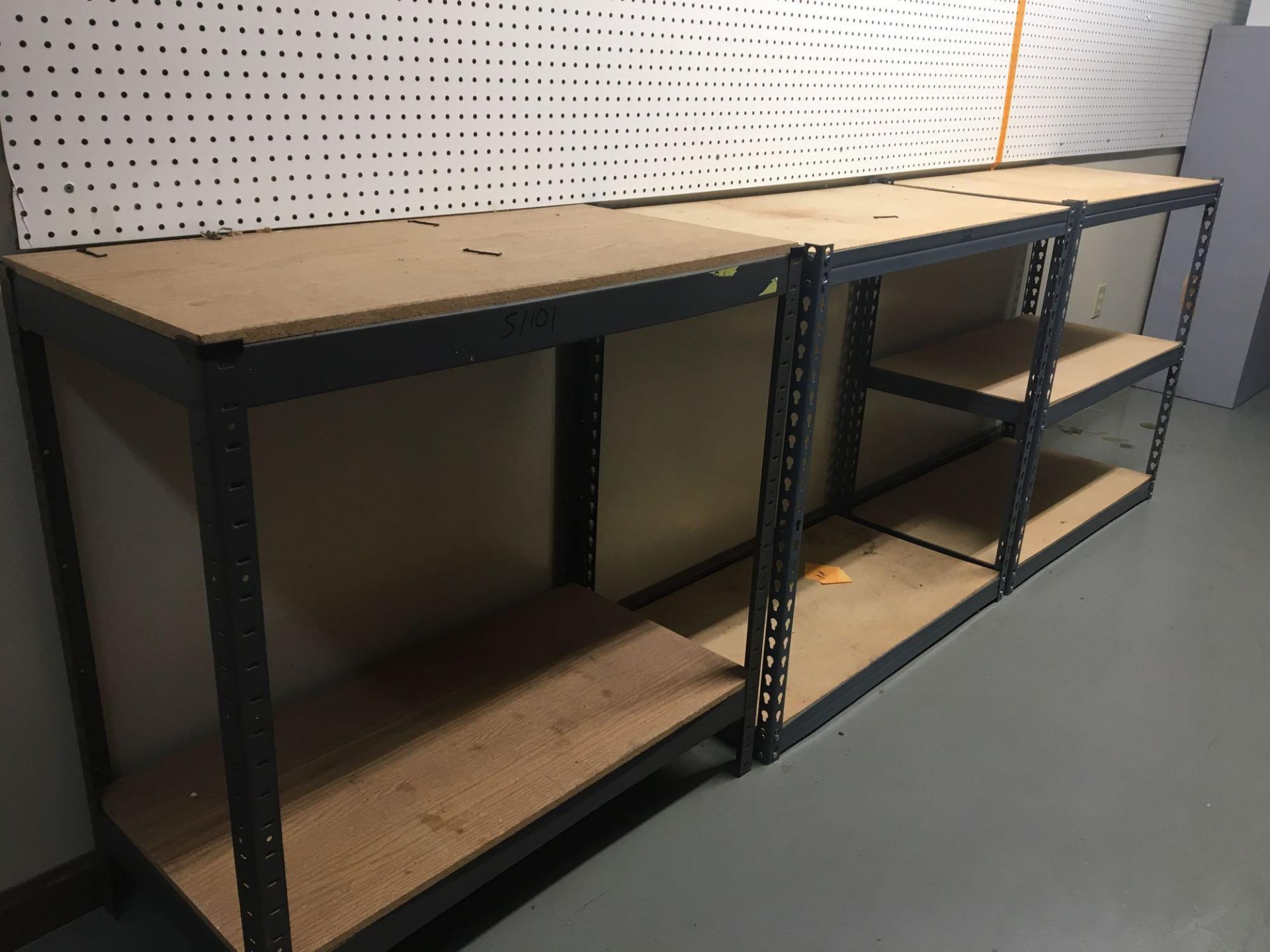3 Counter Height Metal Shelving Units - Image 2 of 2