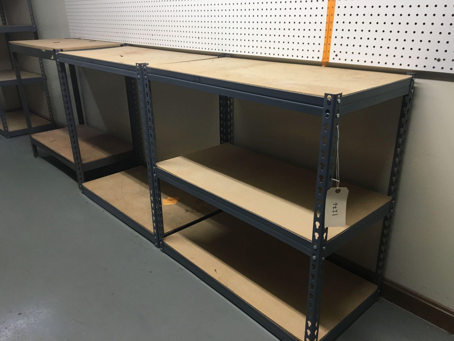 3 Counter Height Metal Shelving Units