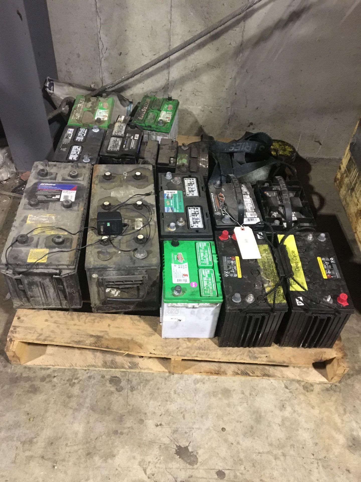 Pallet of Used Batteries