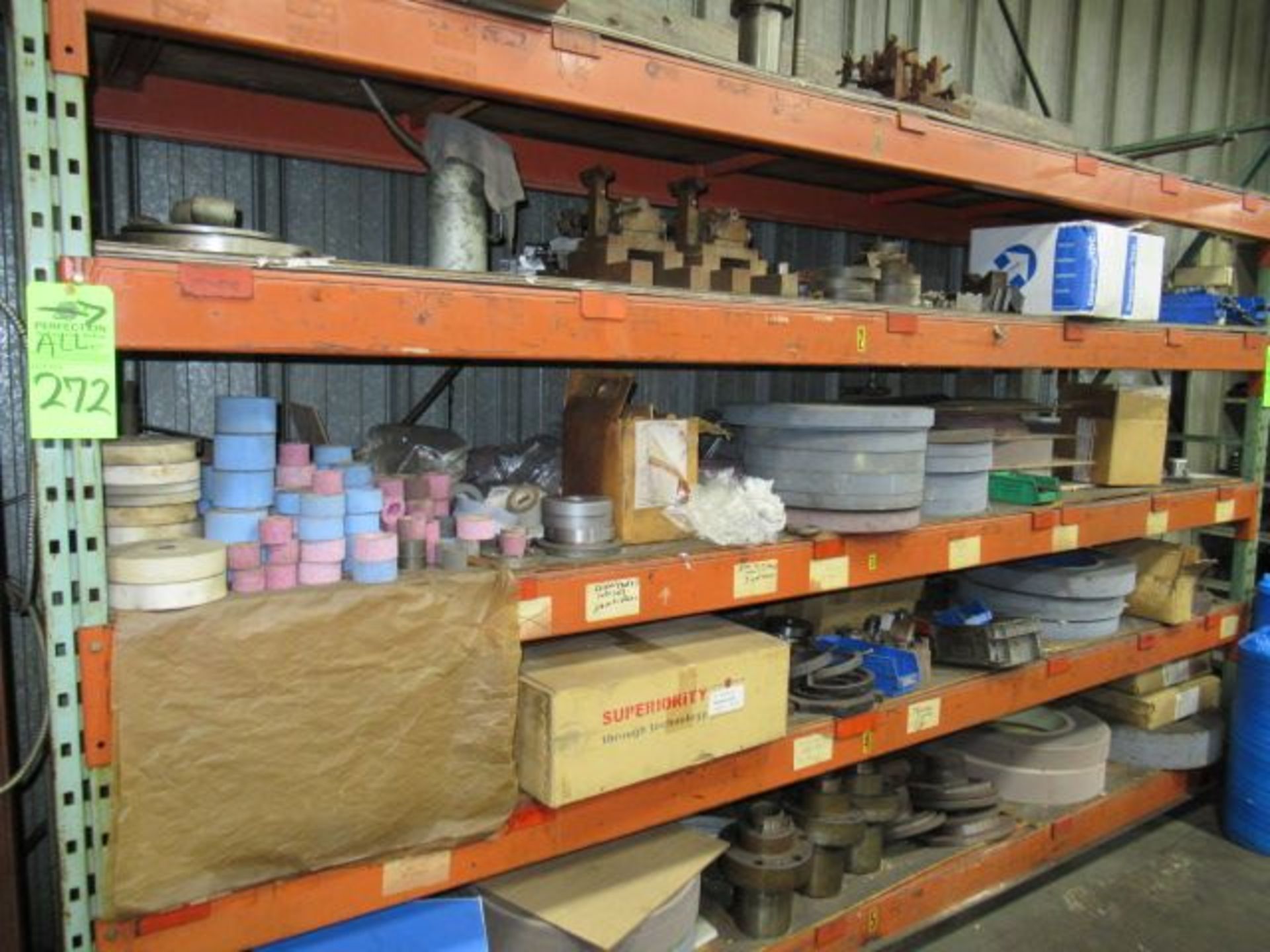 Lot. Grinding Wheels & Grinding Wheel Attachments Assorted Sizes & Types w/ Pallet Racks - Image 4 of 4