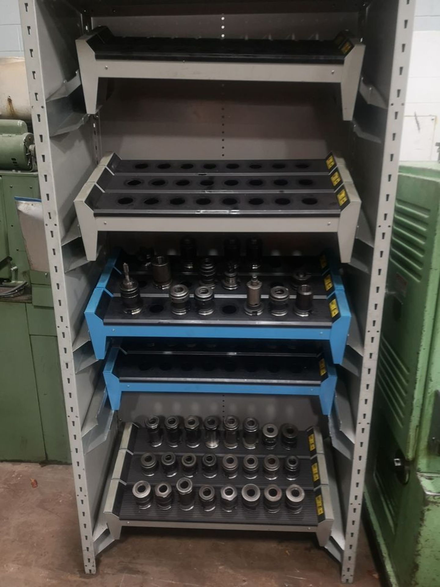 TG-100 Collet Tooling w/ Holders & Storage Cabinet - Please note: This lot is located at New Hamburg
