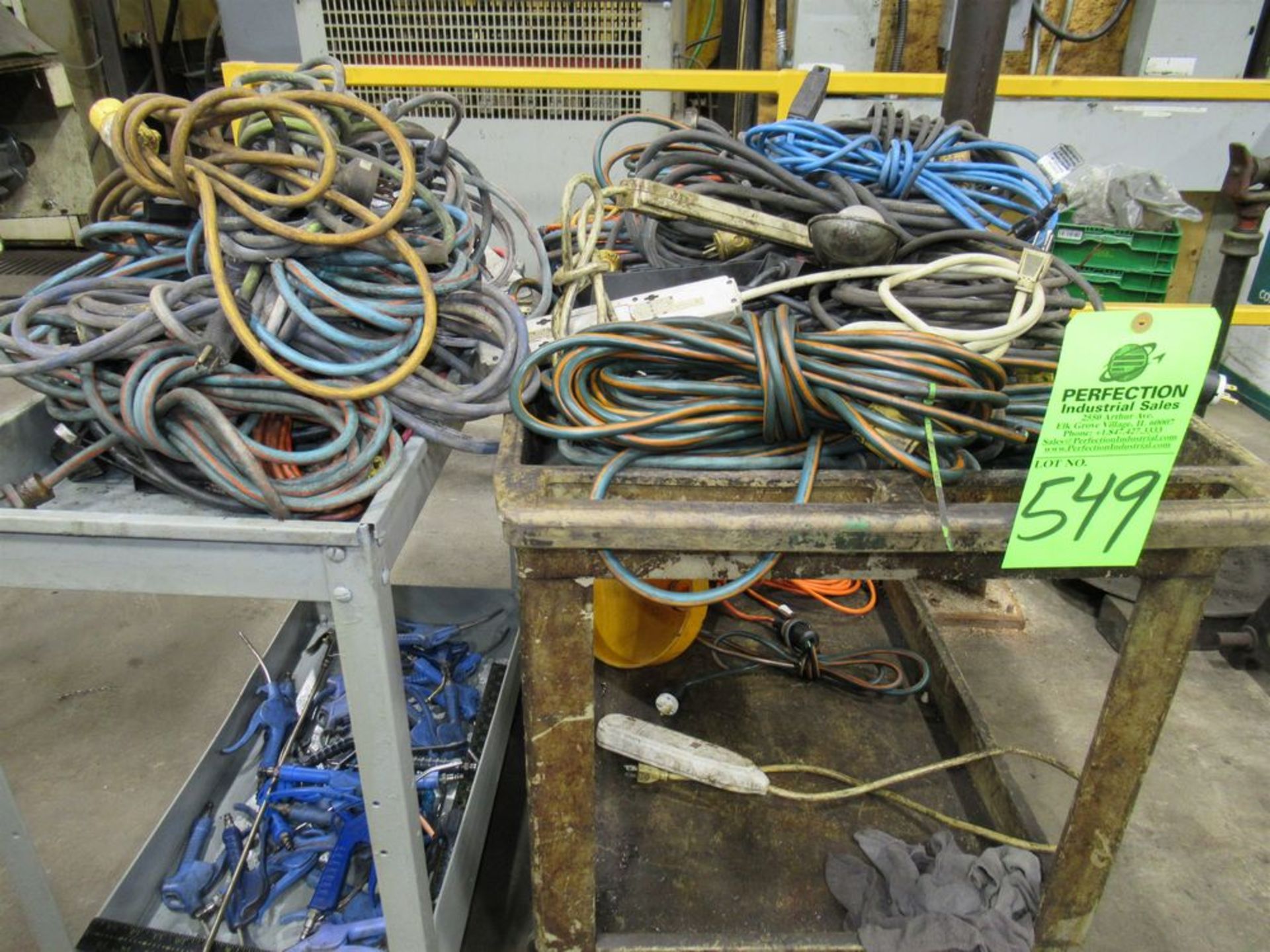 Lot. Of Ext. Cords Approx. 500 +' Air Guns On 2 Carts - Image 2 of 2