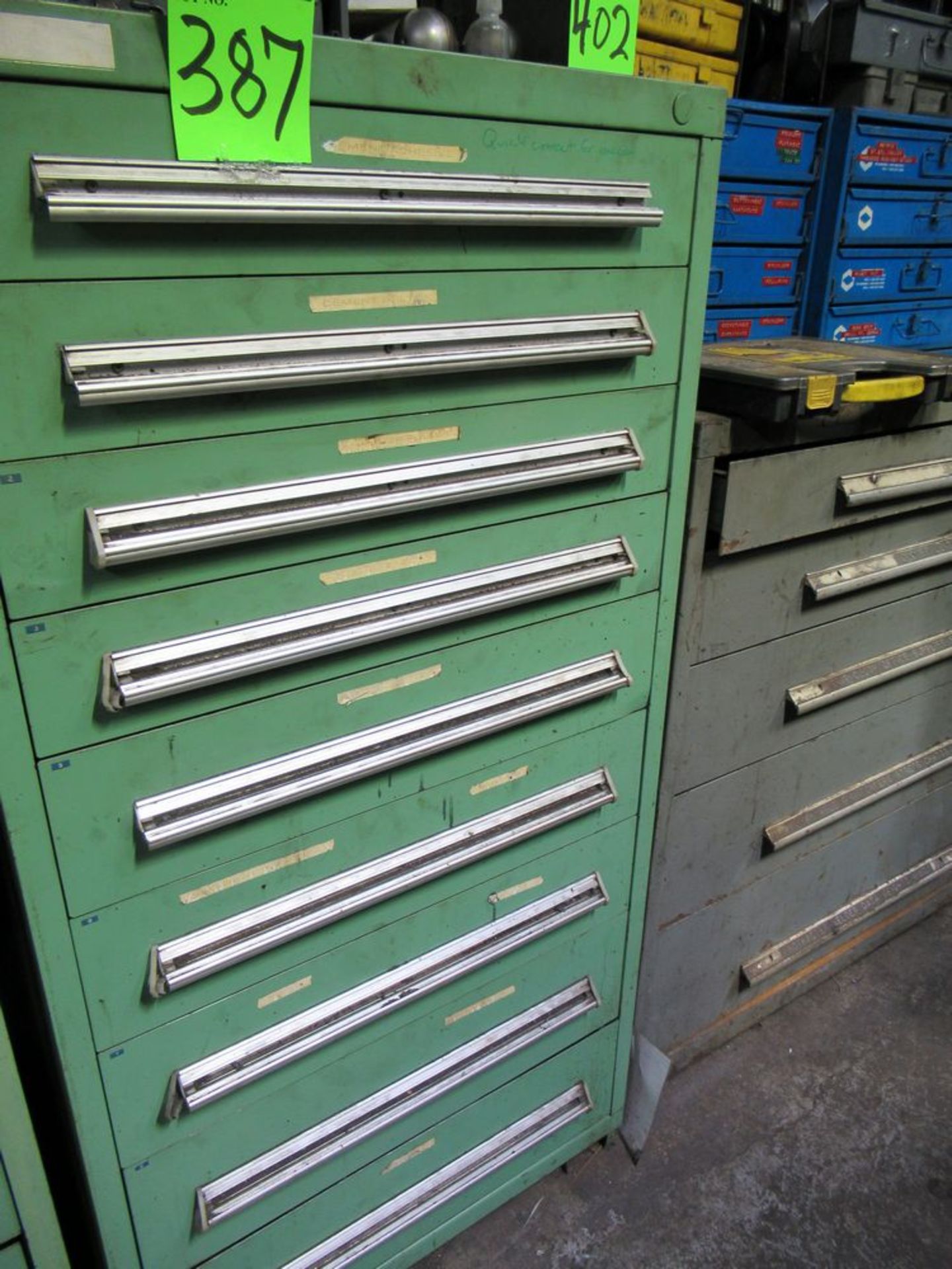 Vidmar Cabinet 9 Drawer w/ Bearings & Machine Parts, Electronic, & Other ($50 Rigging Cost) - Image 2 of 4