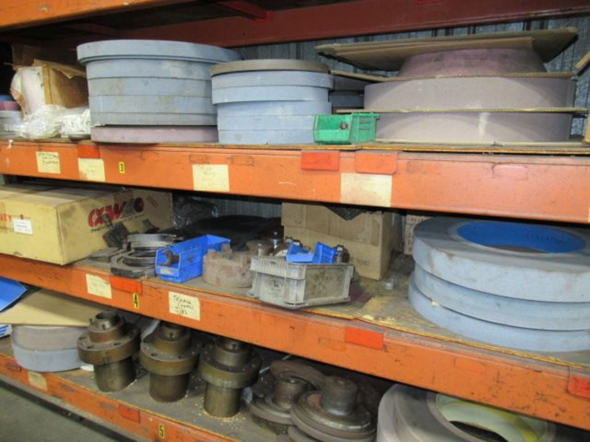 Lot. Grinding Wheels & Grinding Wheel Attachments Assorted Sizes & Types w/ Pallet Racks