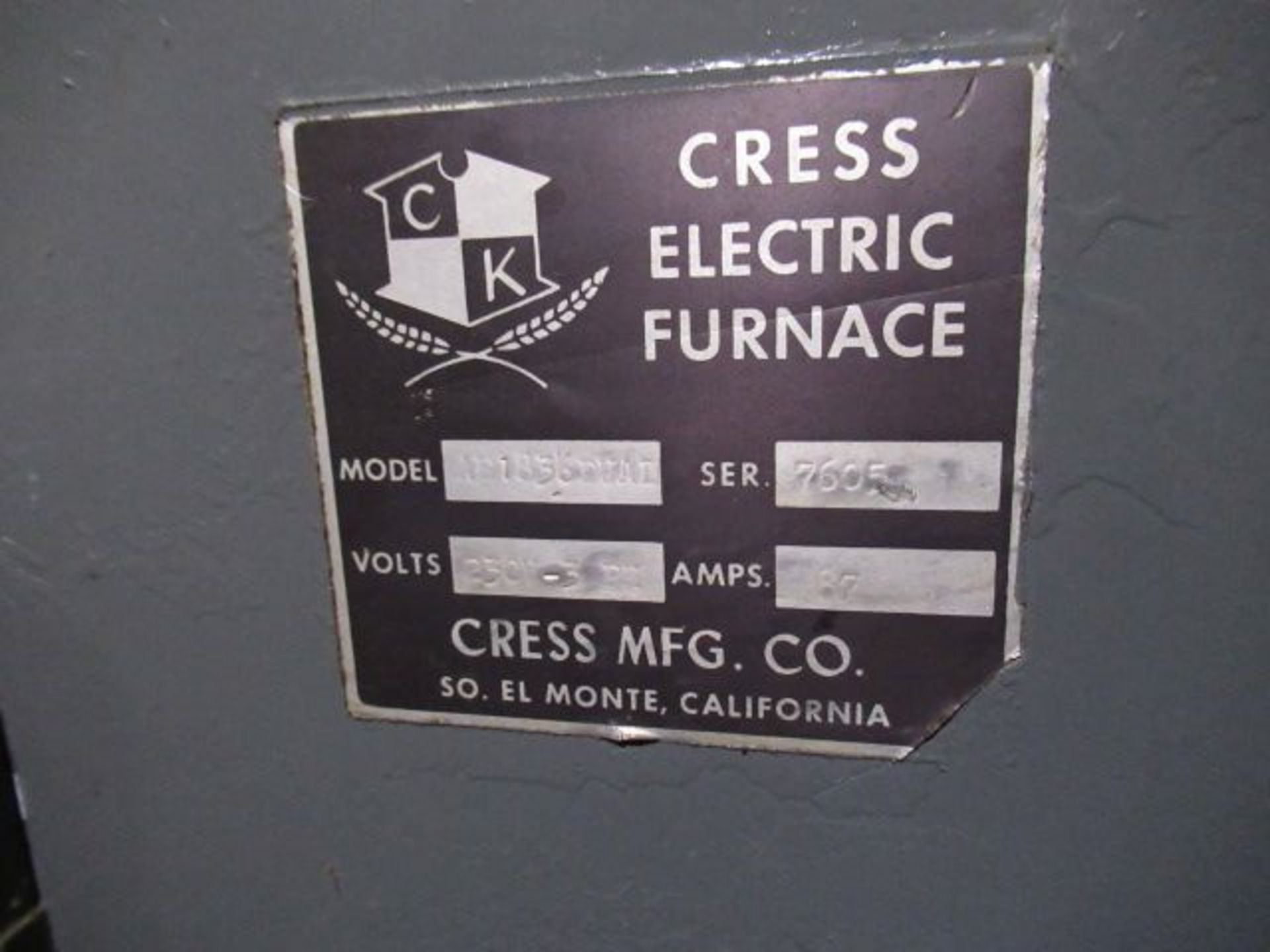 CRESS Electric Oven , M/N AE1836DUAL, s/n 7605, 18 x 18 x 38 Oven Opening ($75 Rigging Cost) - Image 5 of 5