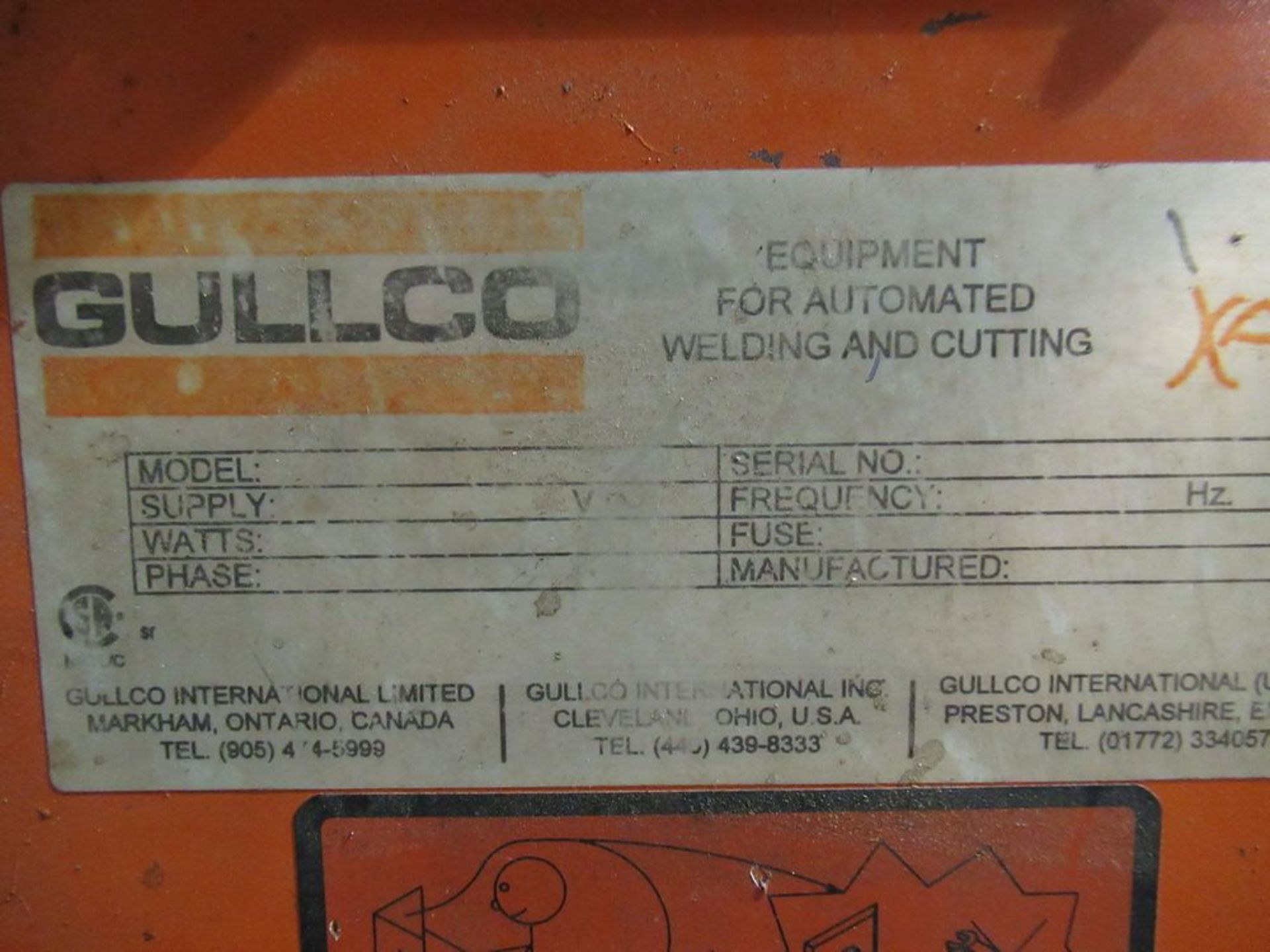 Gullco Equip. For Automated Welding & Cutting Turn Table ( Loc. Upstairs ) ($25 Rigging Cost) - Image 3 of 3