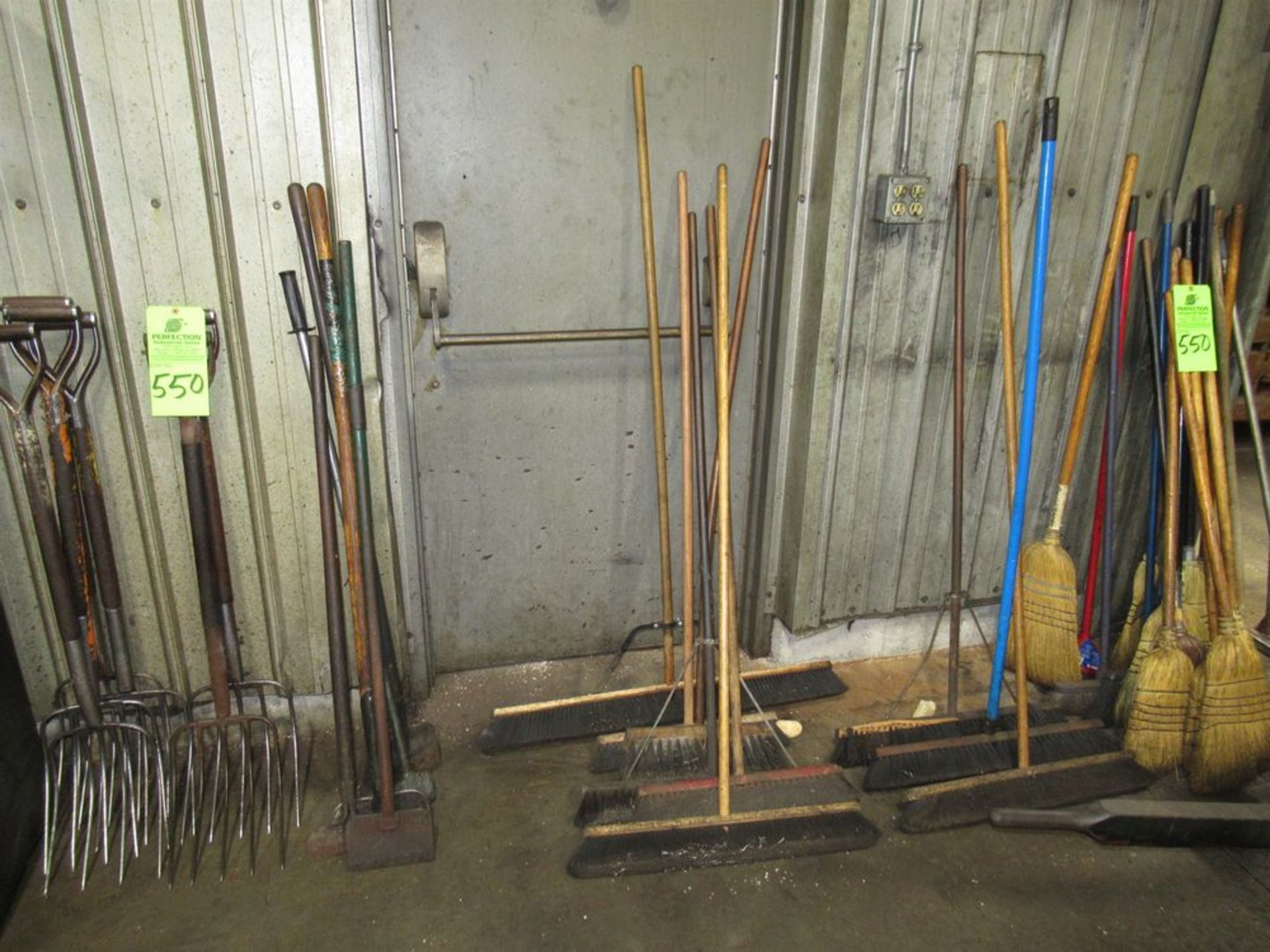 Lot. Of Brooms, Shovels, Pitch Forks - Image 2 of 2