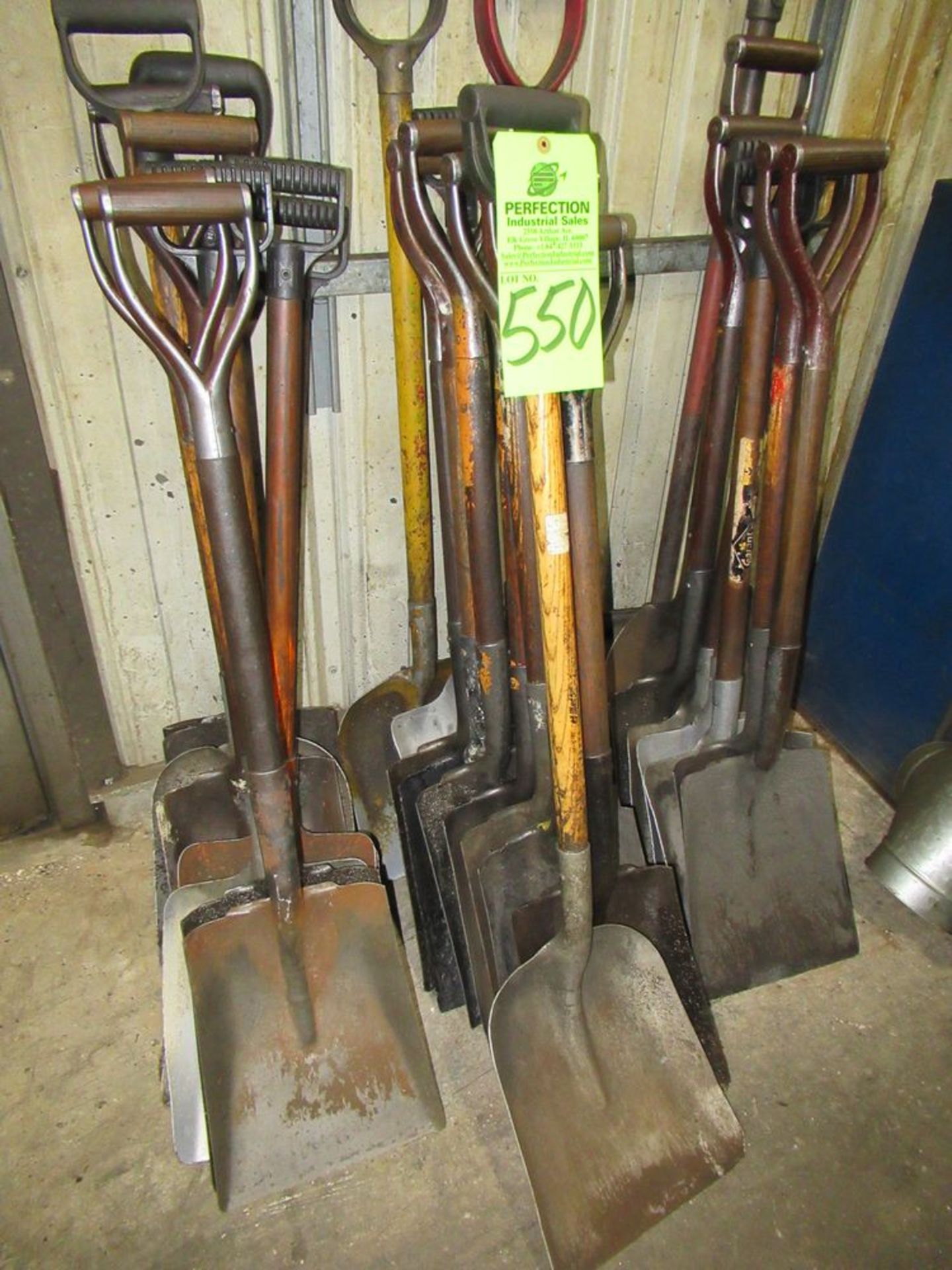 Lot. Of Brooms, Shovels, Pitch Forks