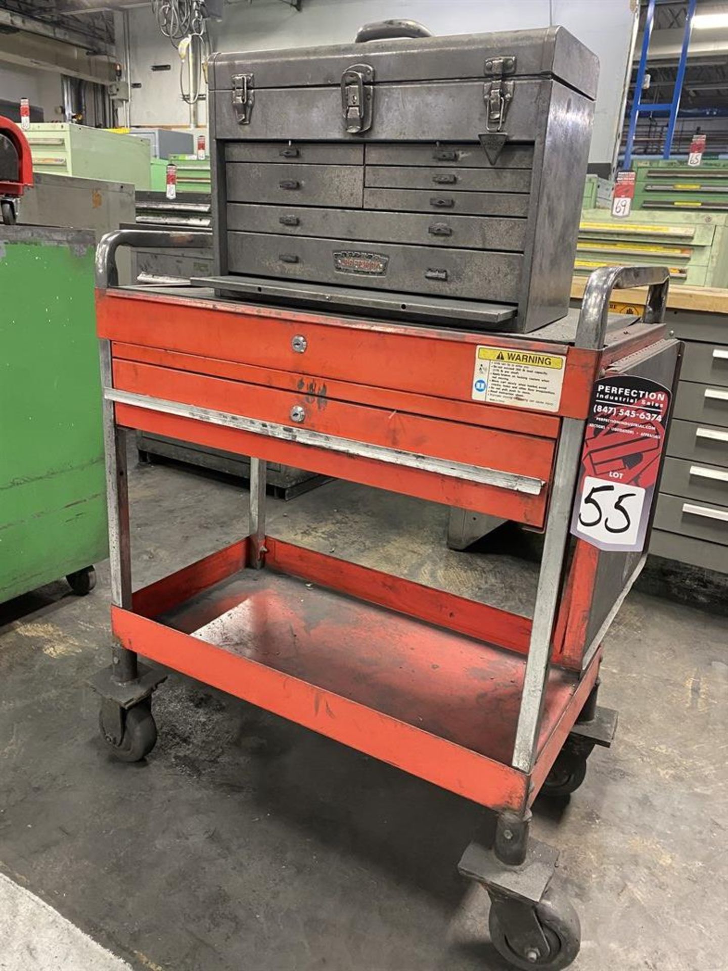 Rolling Tool Cart w/Craftsman Tool Box