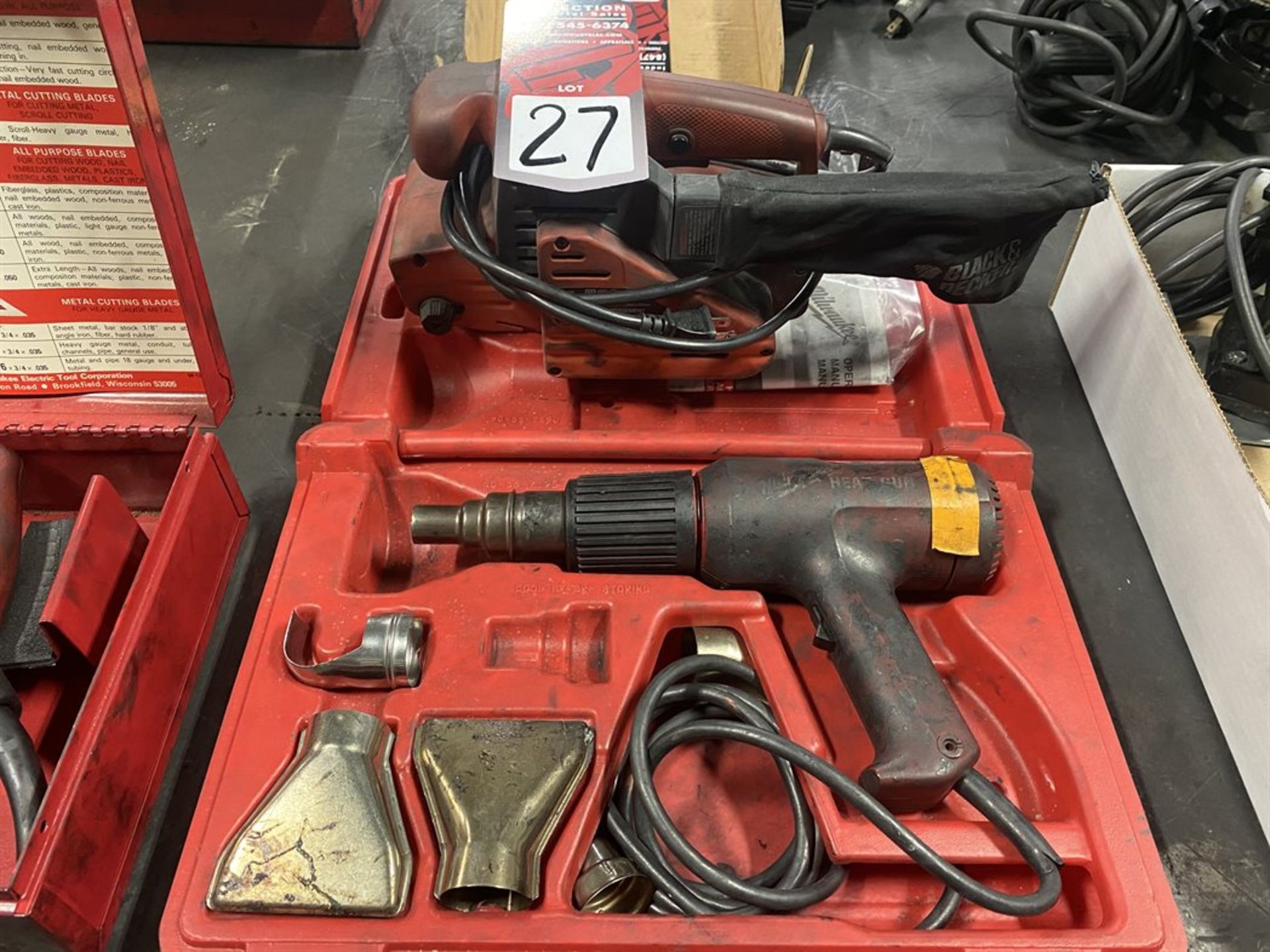 Lot Comprising BLACK & DECKER BR400 Belt Sander and MILWAUKEE 8975 Heat Gun