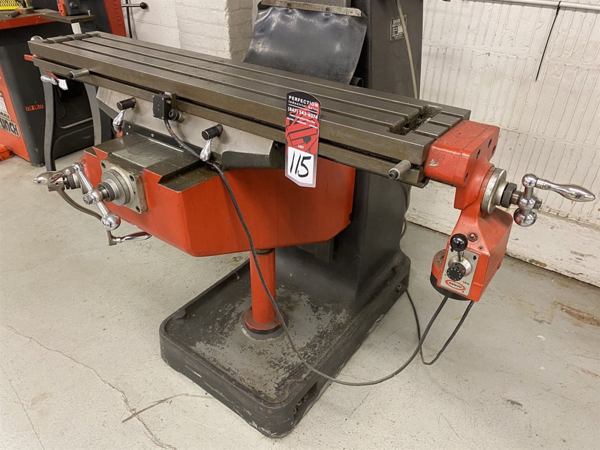 SHARP HCS Milling Machine, s/n 74080233, 9” x 48” Power Feed Table, 60-4500 RPM - Image 2 of 3