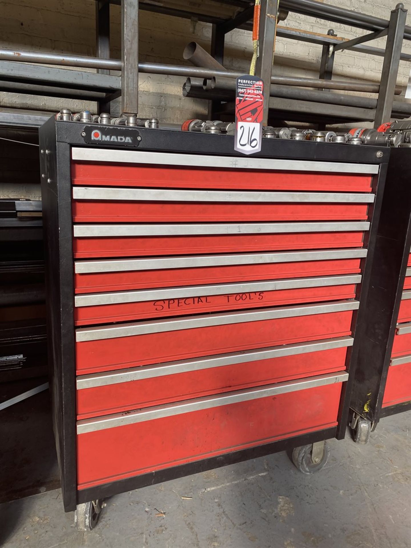 AMADA Tooling Cabinet w/ Assorted Turret Tooling