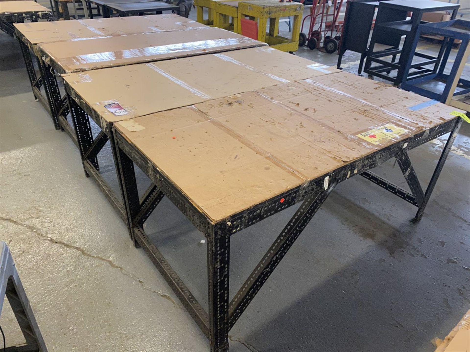 Lot of (4) 60" x 36" Work Tables