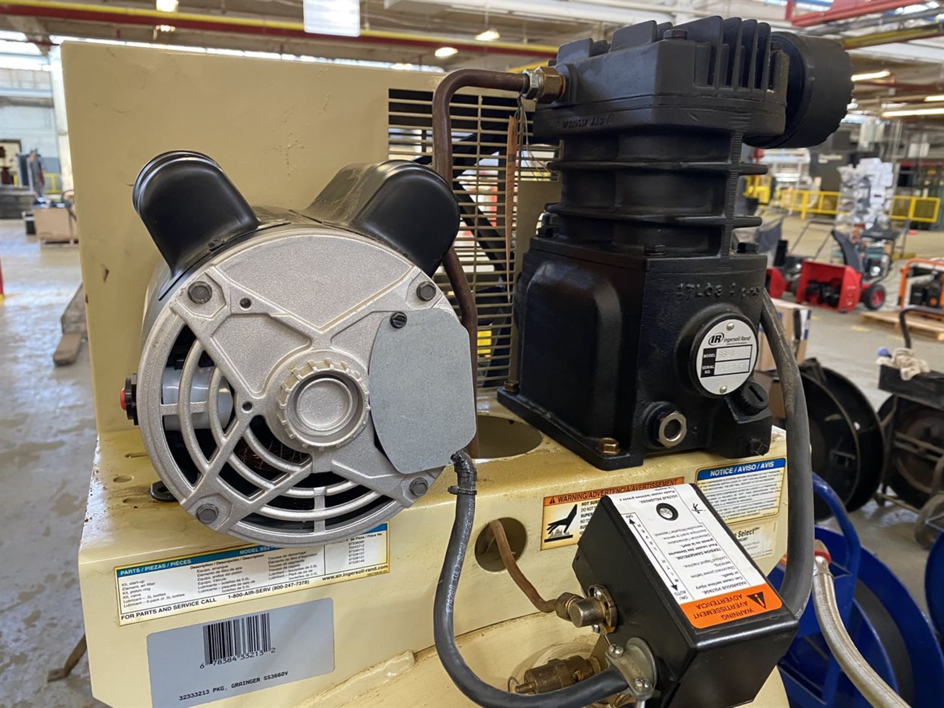 INGERSOLL RAND SS3 Air Compressor, s/n 0904090026, 90 PSIG, 3 HP, 60