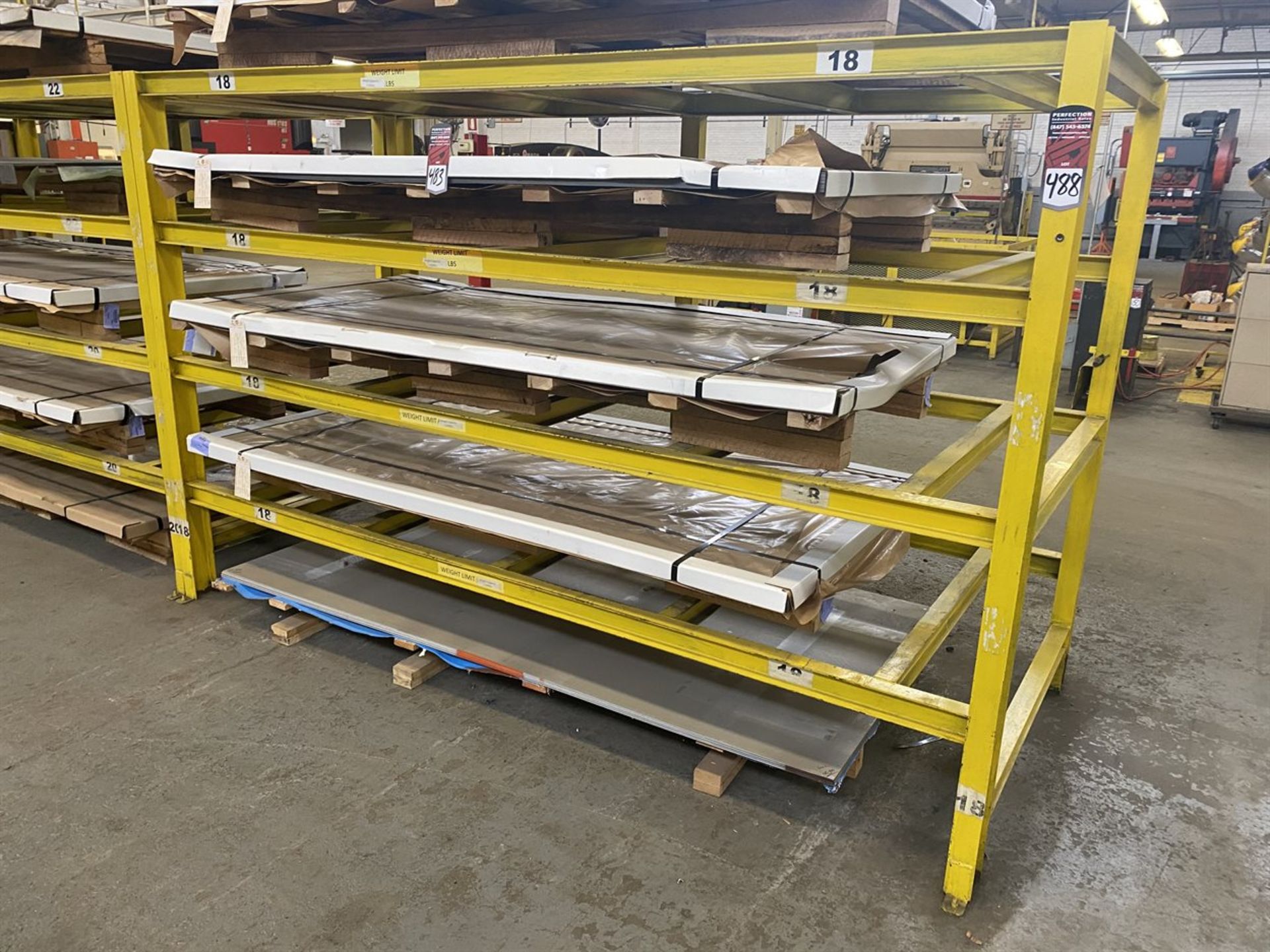 Steel Stock Rack, 10'L x 52"D x 78"H