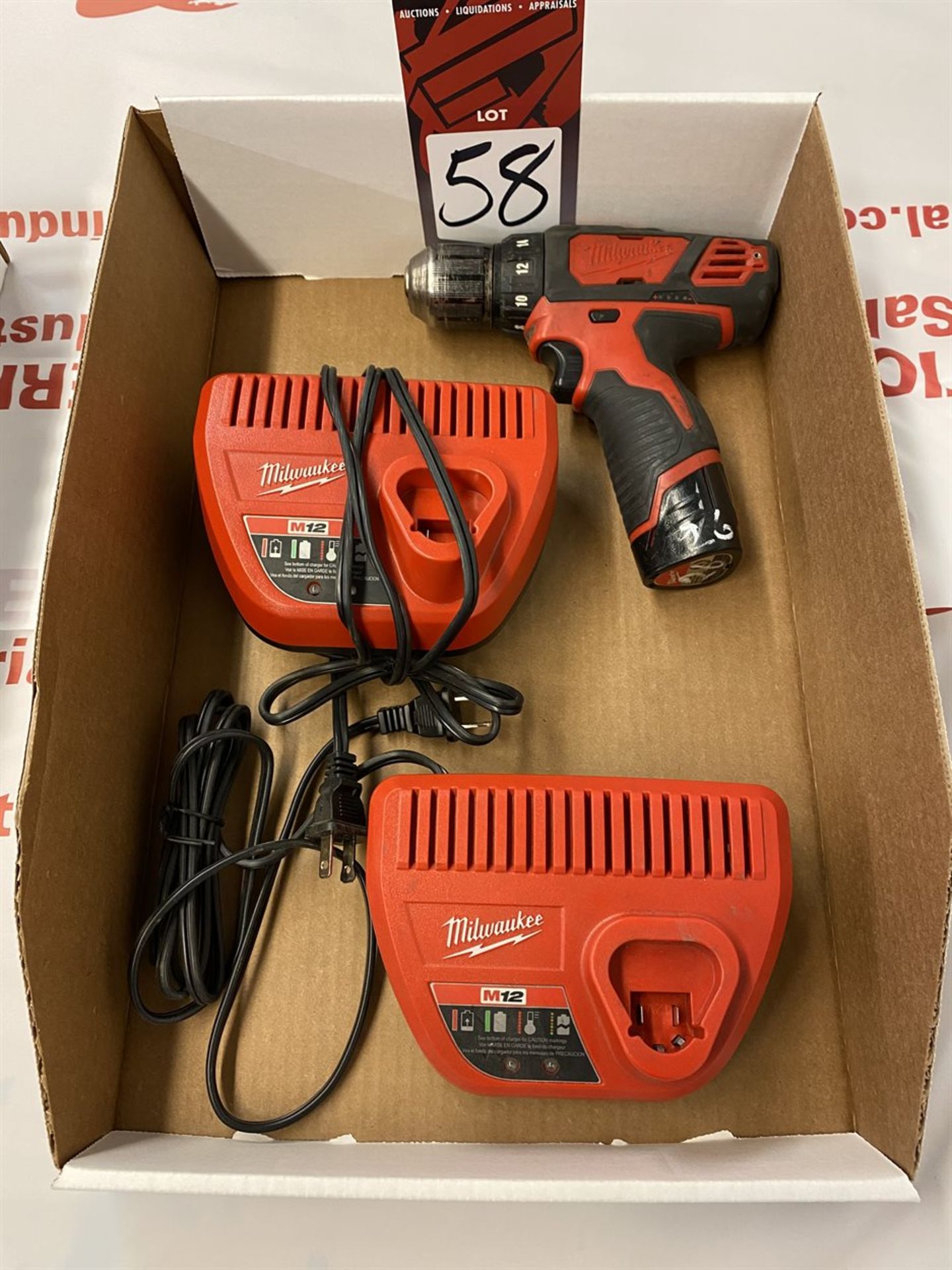 MILWAUKEE 12V Cordless Drill Driver w/ Battery and (2) Chargers