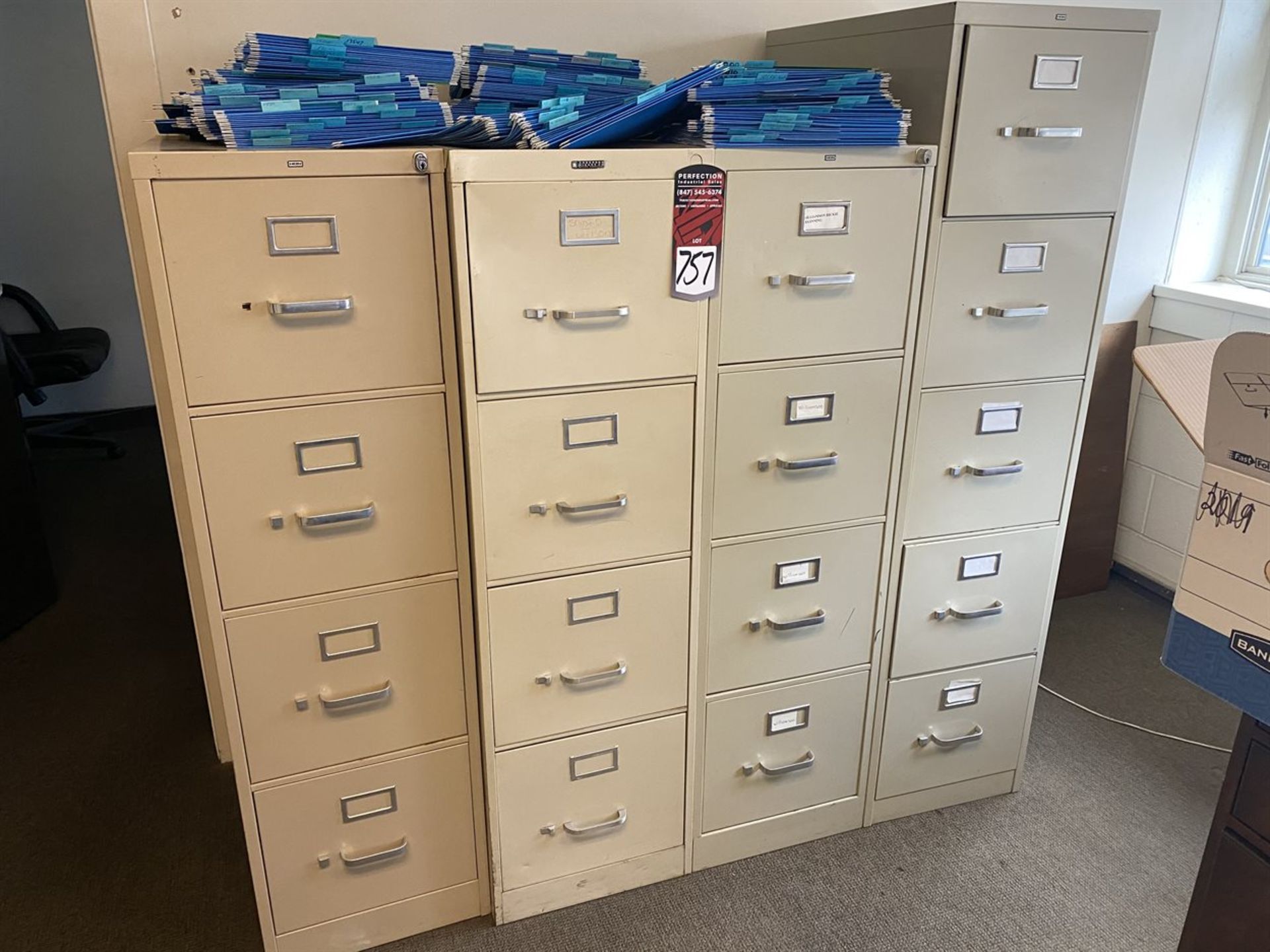 Lot of (4) File Cabinets